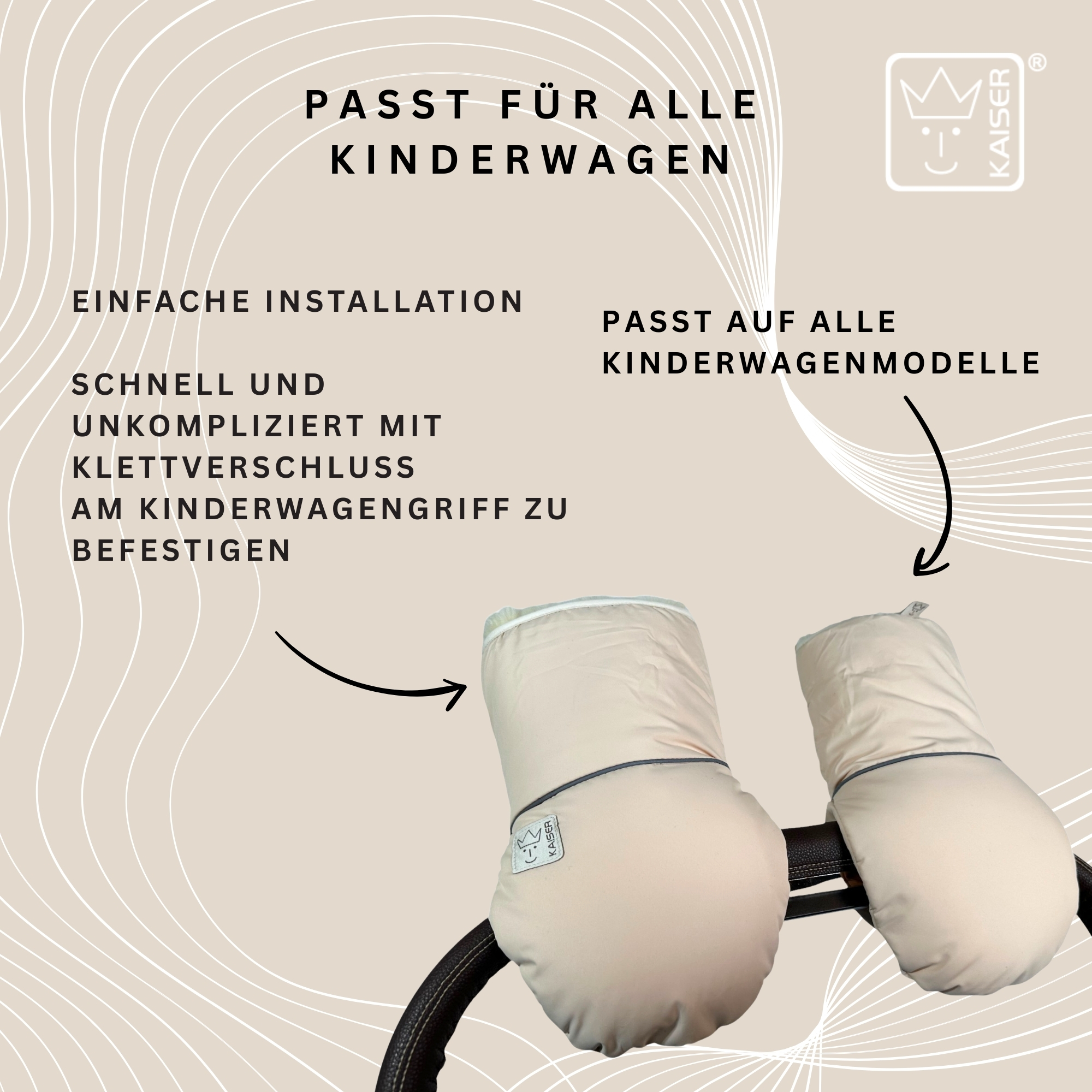 REFLECT Lammfell-Kinderwagenhandschuh