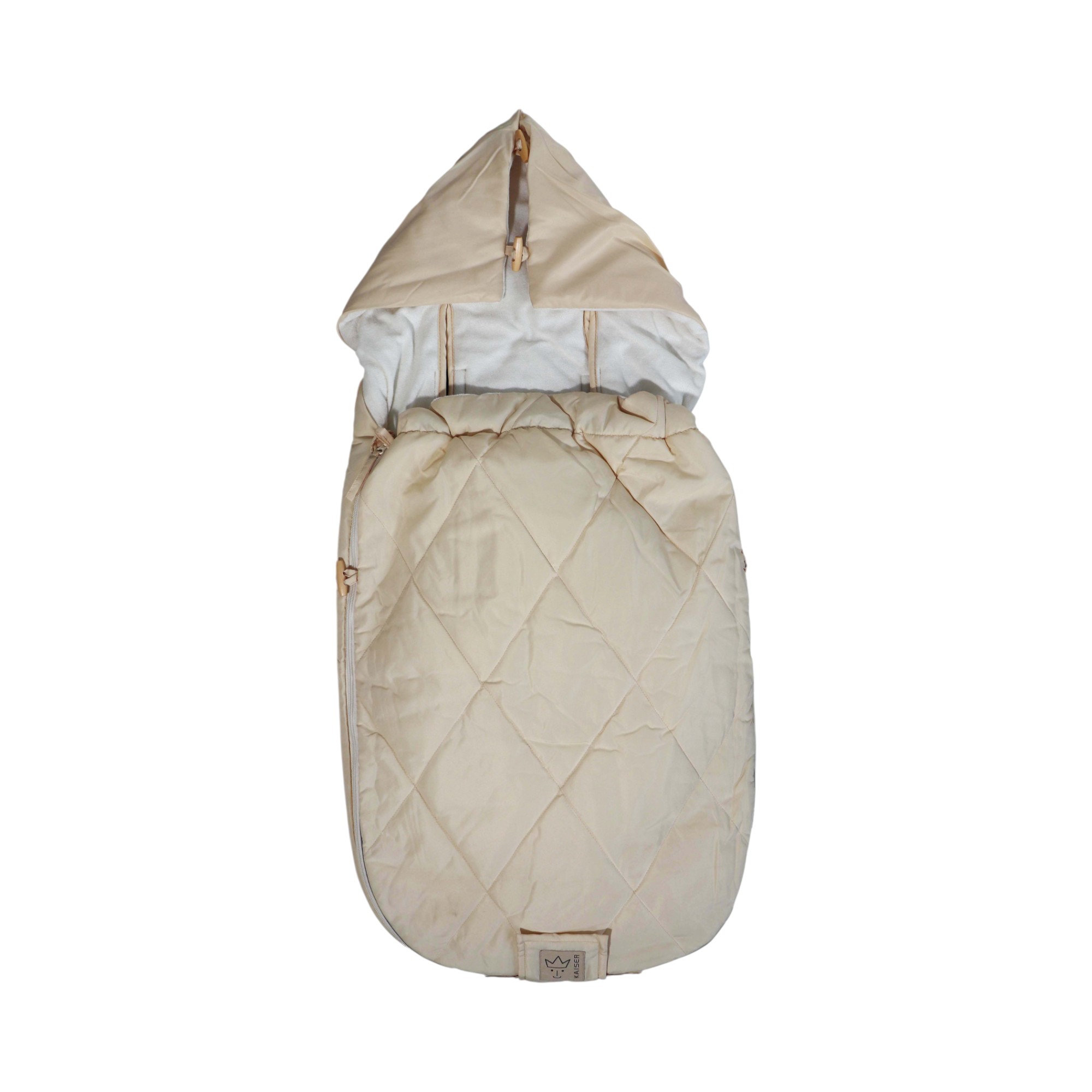 Sommer Fußsack in der Farbe cream