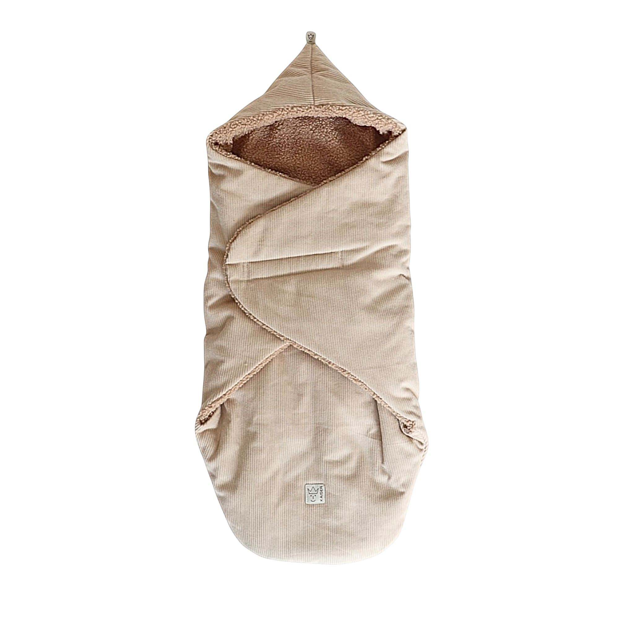 CALLIE CORD Einschlagdecke in sand shell – geschlossen mit Kapuze