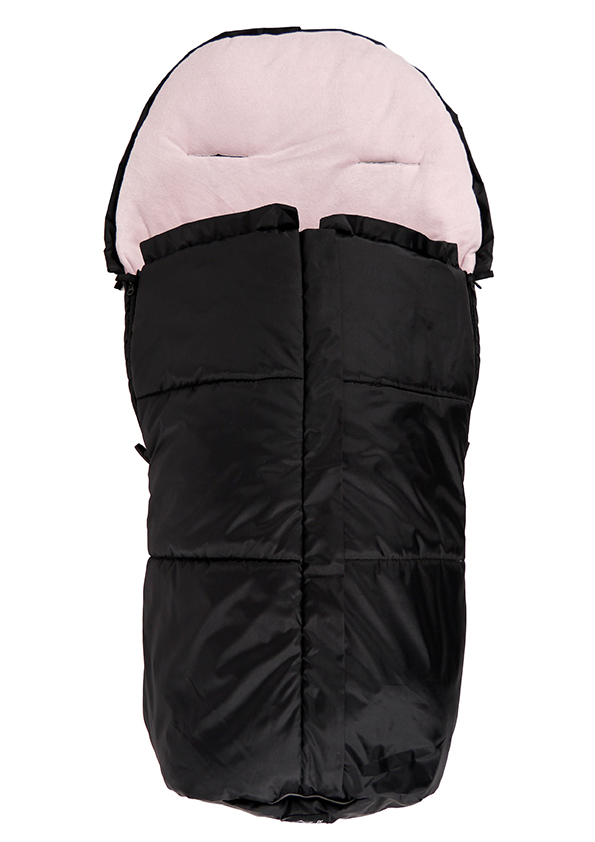Fußsack in geschlossener Form in der Farbe black/rose