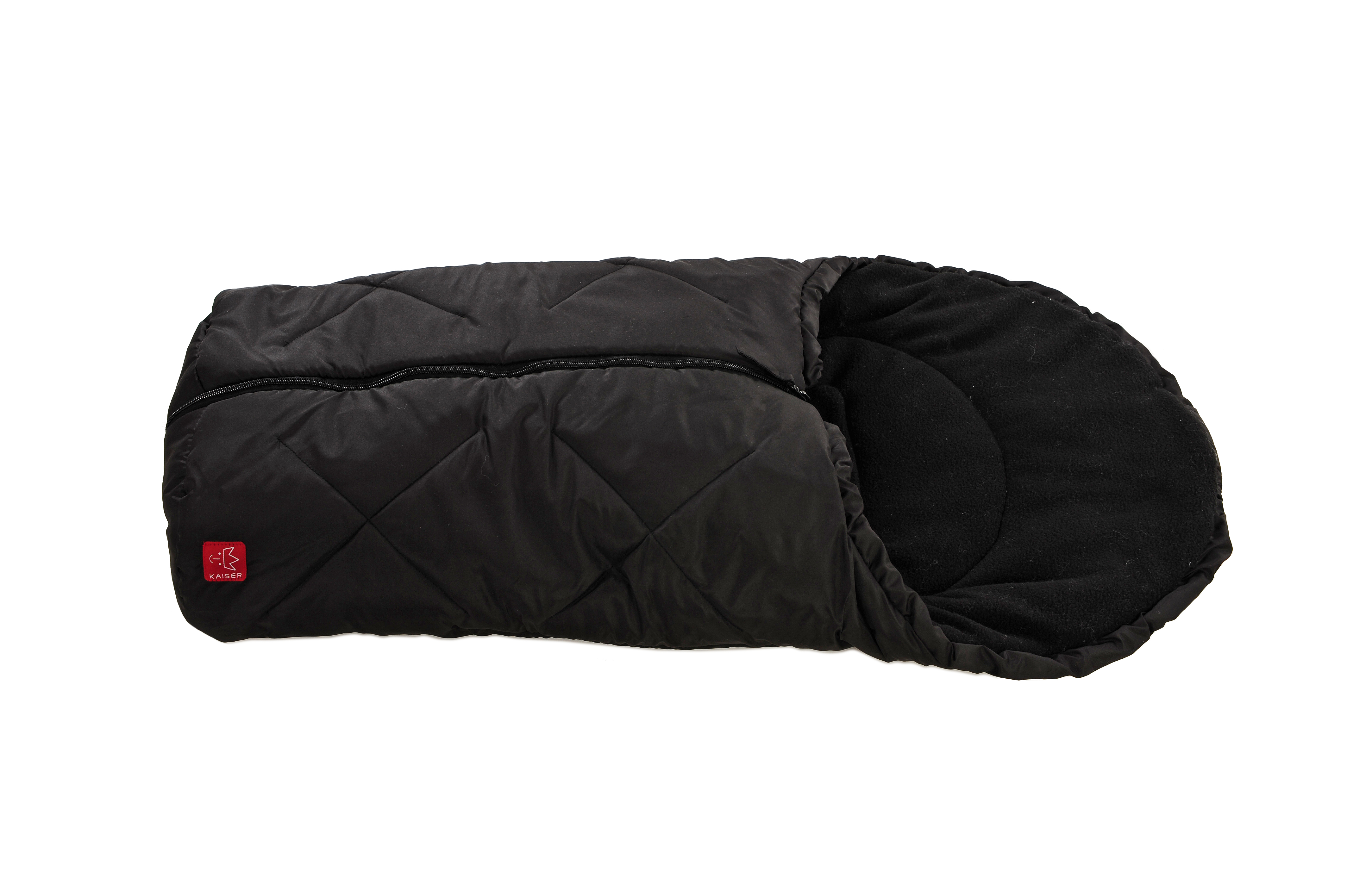 Fußsack von Kaiser in black, liegend, seitlich