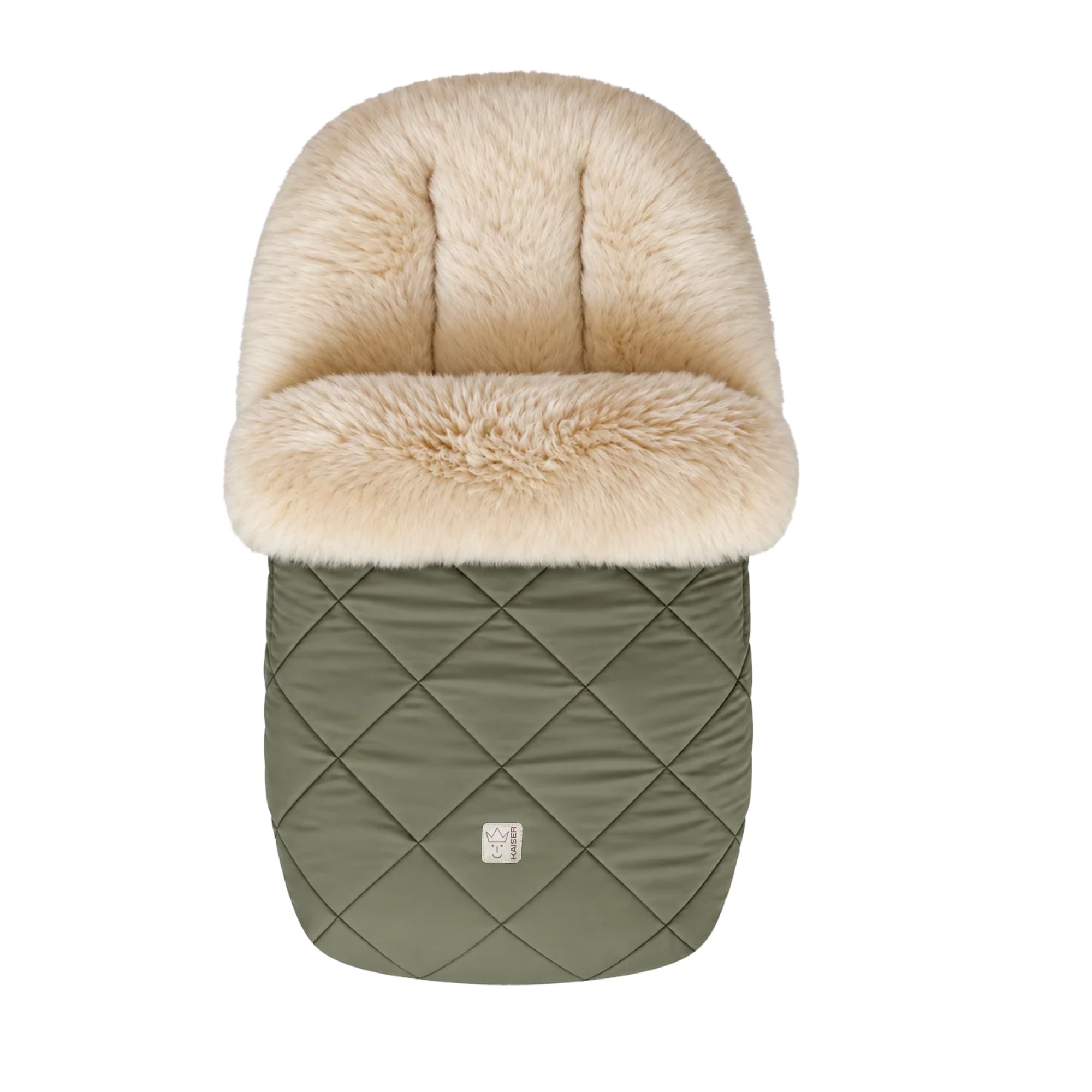 NELLY Lammfell Fußsack linen
