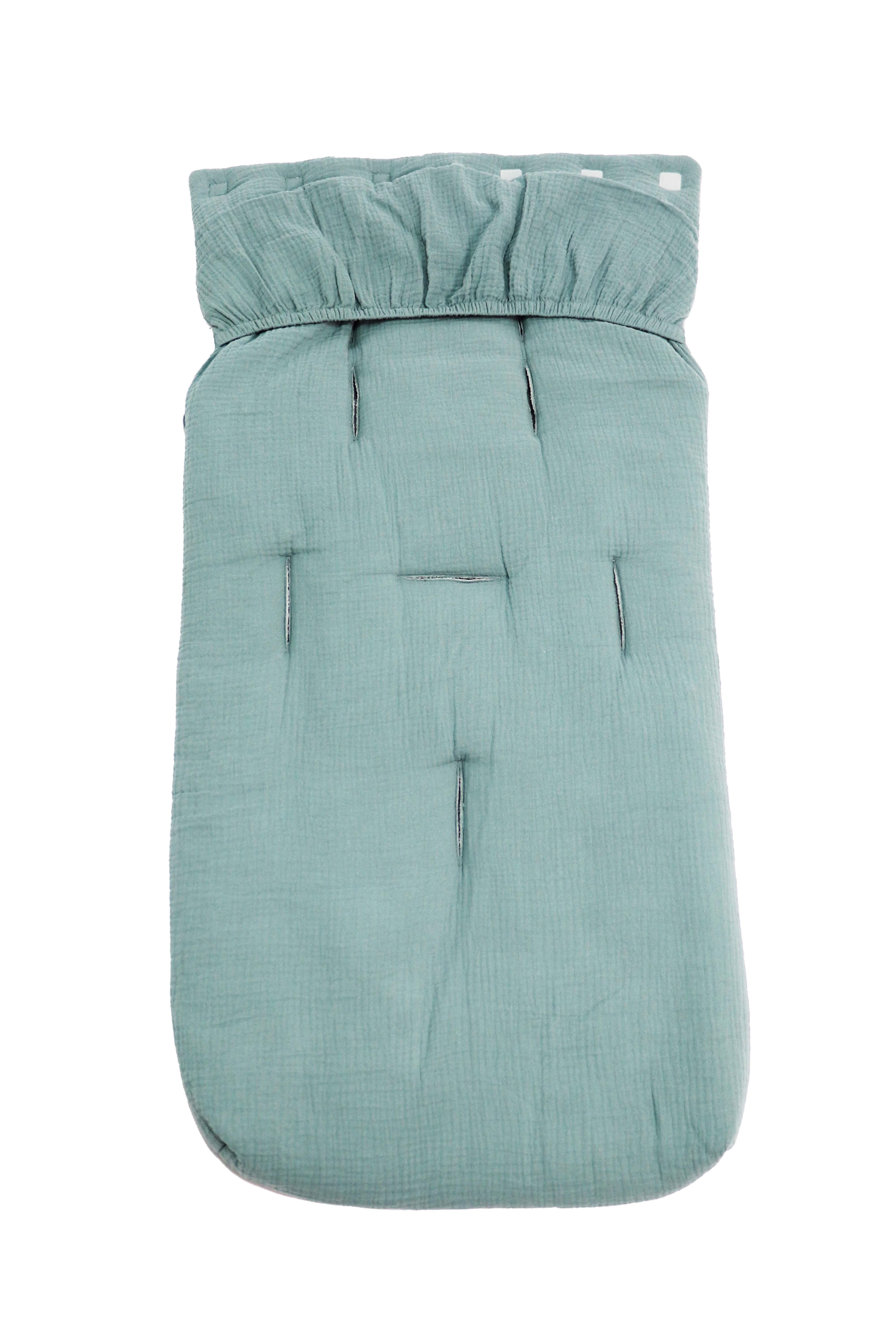 Sommer Fußsack in der Farbe slit green Rückseite