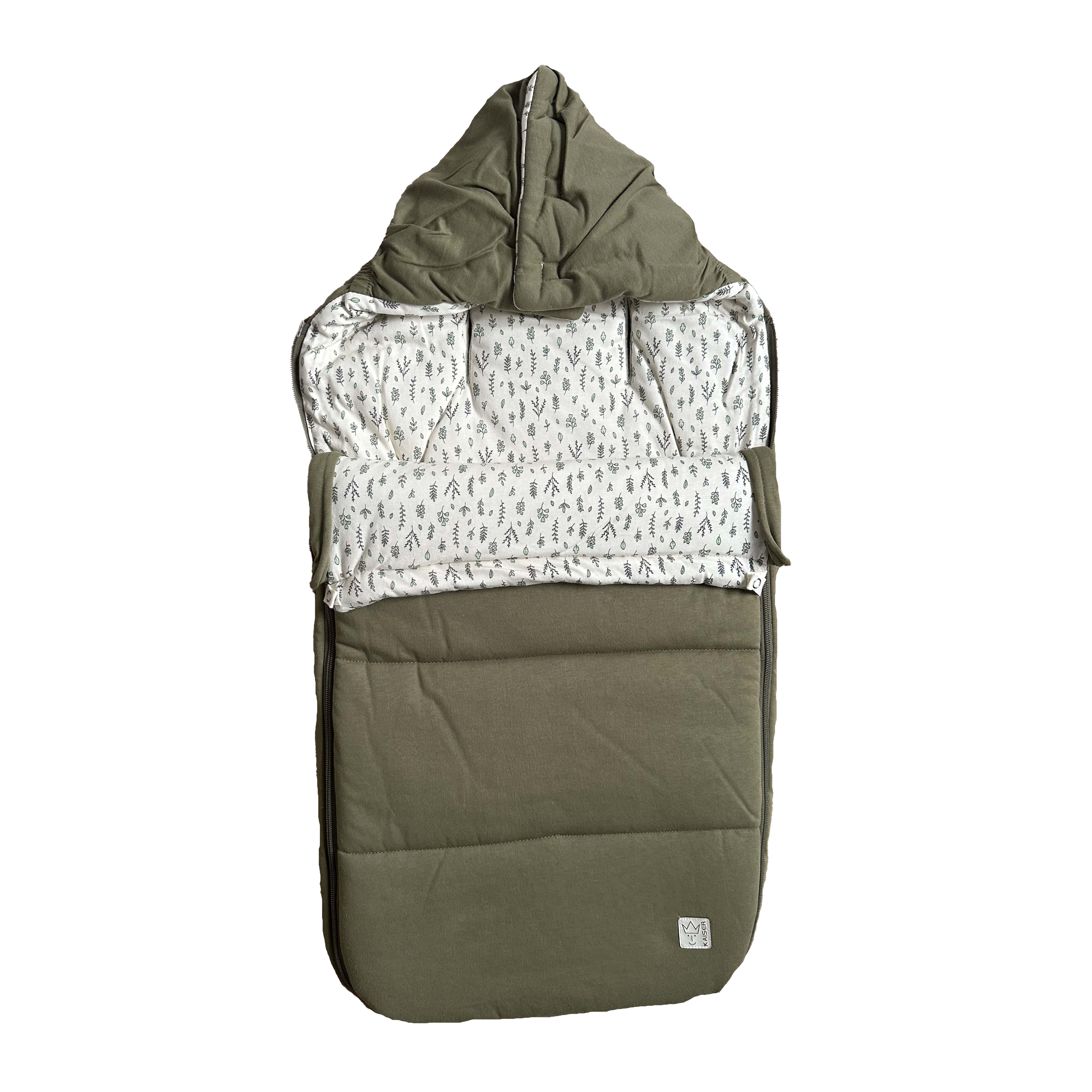 Sommer Fußsack in der Farbe olive green