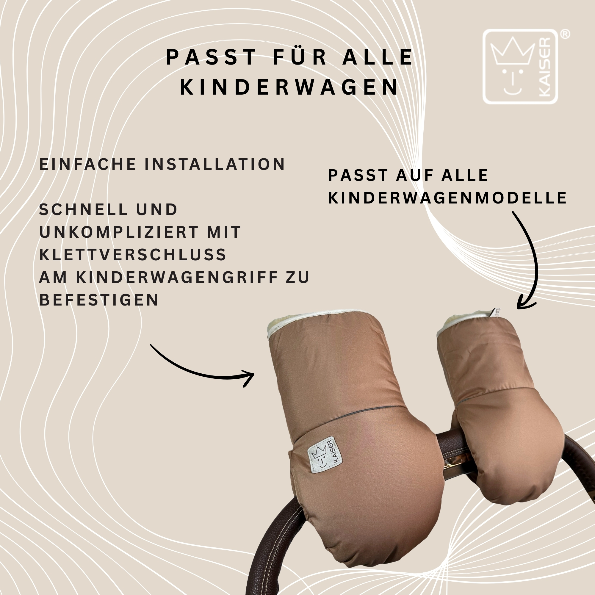 REFLECT Lammfell-Kinderwagenhandschuh