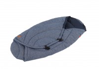 Sommer Einschlagdecke CARL MELANGE in navy melange, Seitenansicht