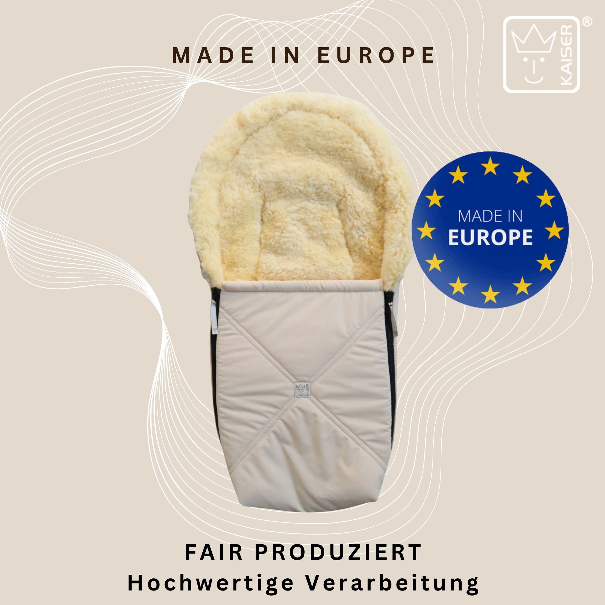 EMMY Lammfell Babyschalen-Fußsack