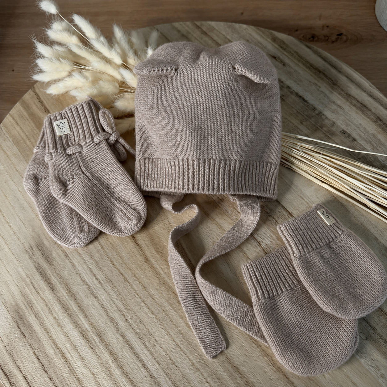 WOOL Babymütze, 100% Wool, light brown
