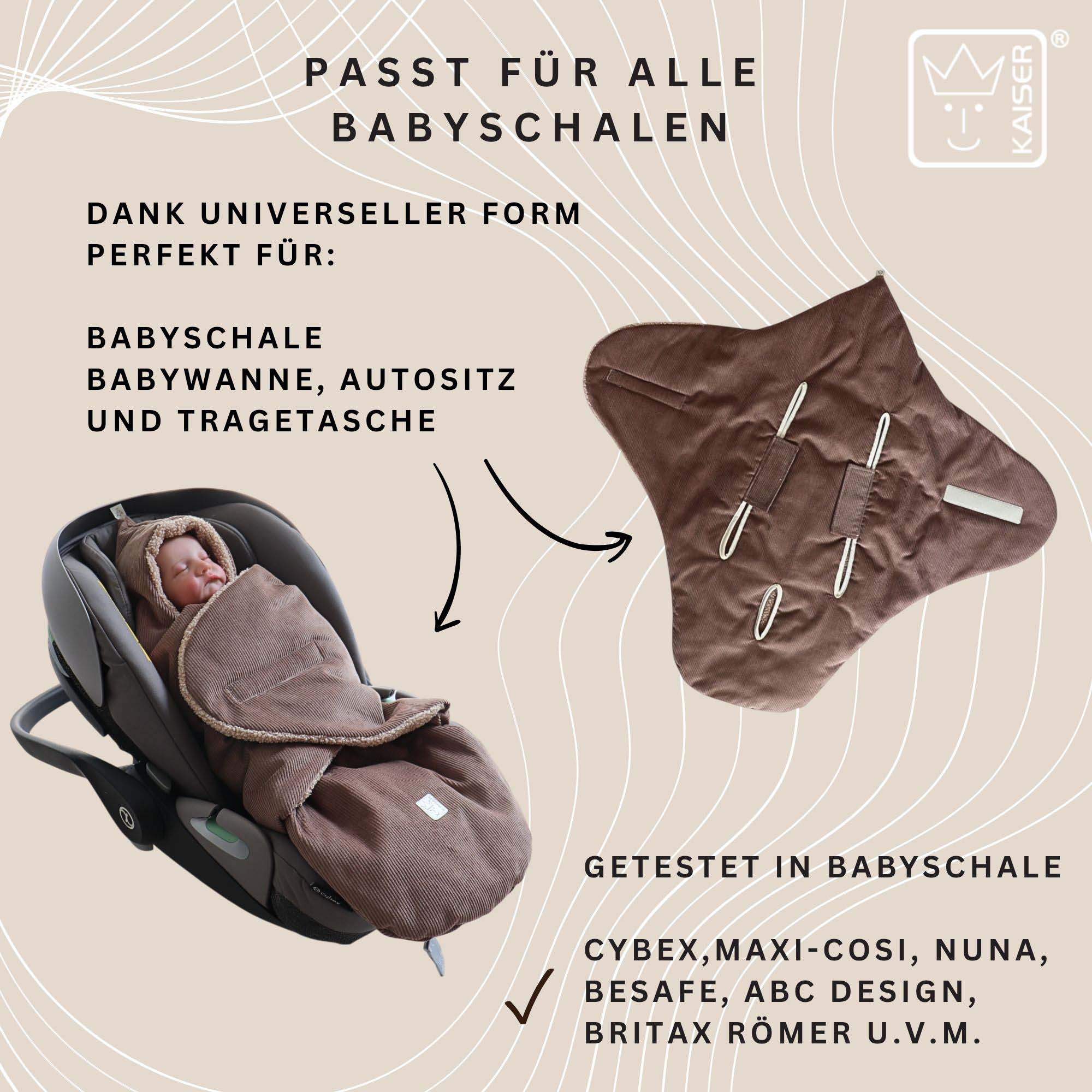 Passt für Babyschalen, Tragetaschen, Autositze – getestet mit Maxi-Cosi, Cybex & mehr.