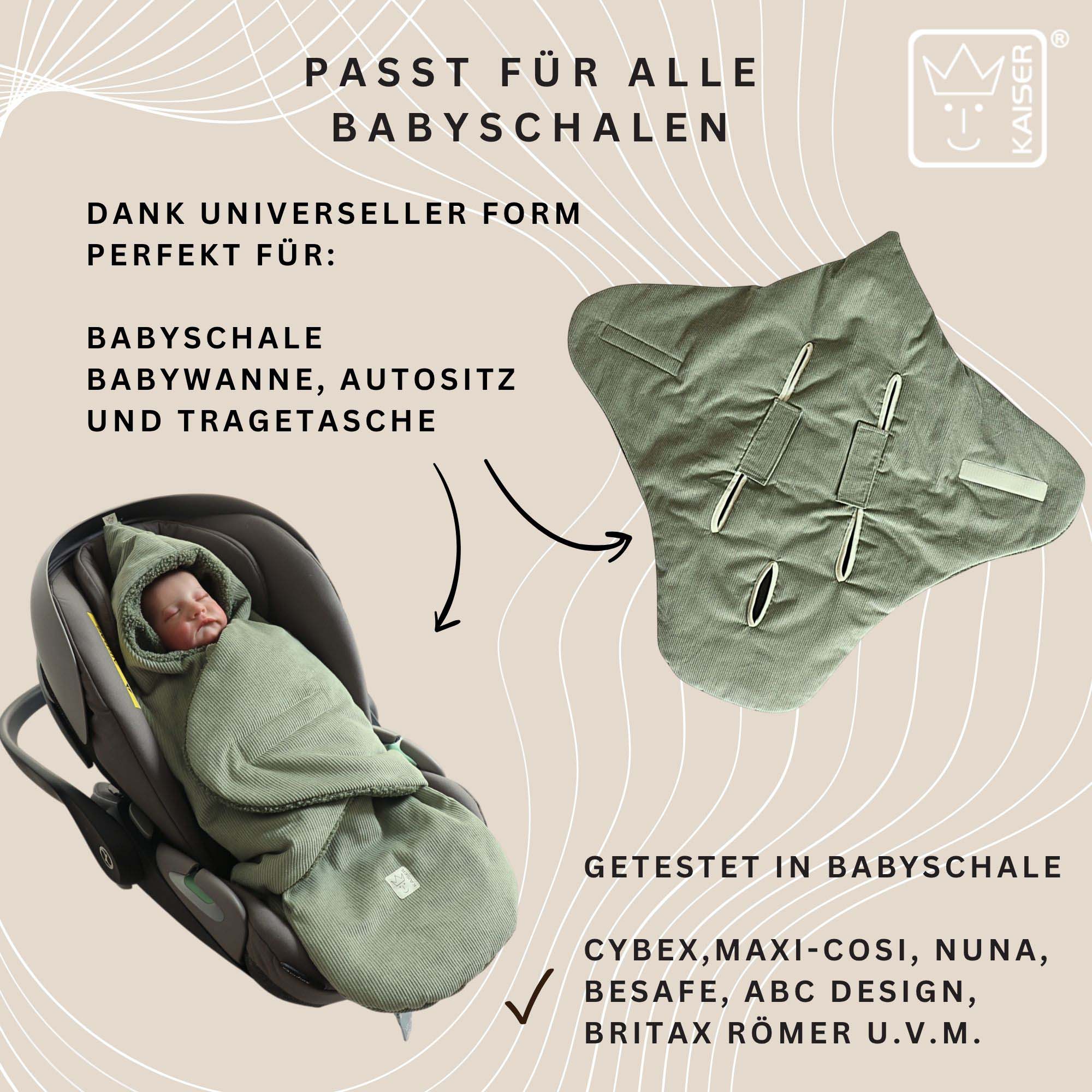 Passt für Babyschalen, Tragetaschen, Autositze – getestet mit Maxi-Cosi, Cybex & mehr.