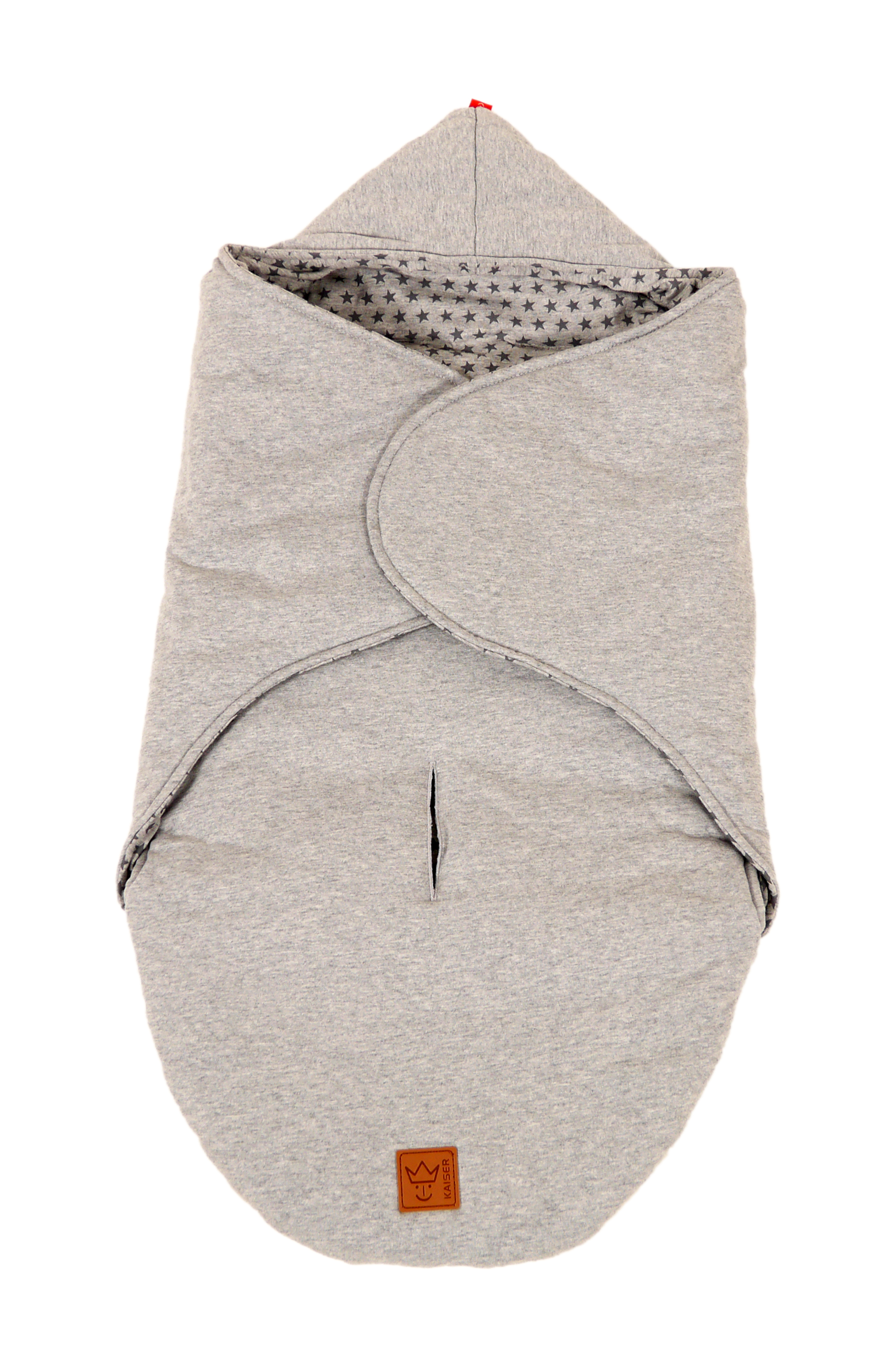 CAROLINE JERSEY STAR Sommer Einschlagdecke in der Farbe light grey