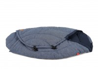 Sommer Einschlagdecke CARL MELANGE in navy melange, Seitenansicht