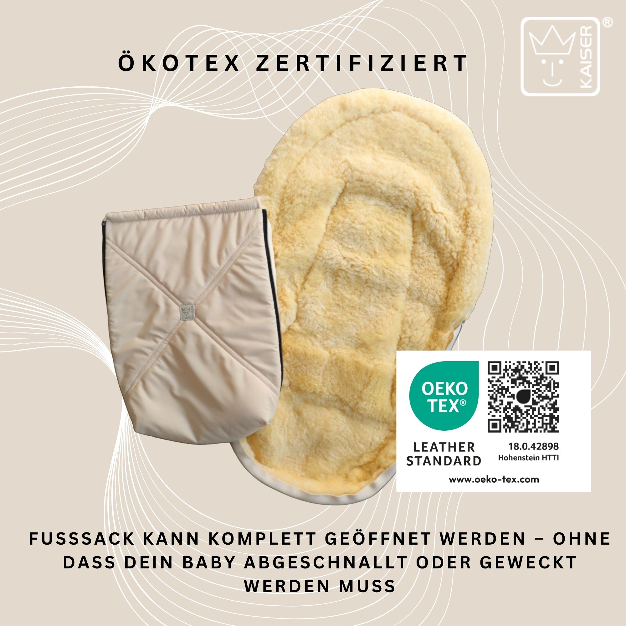 EMMY Lammfell Babyschalen-Fußsack