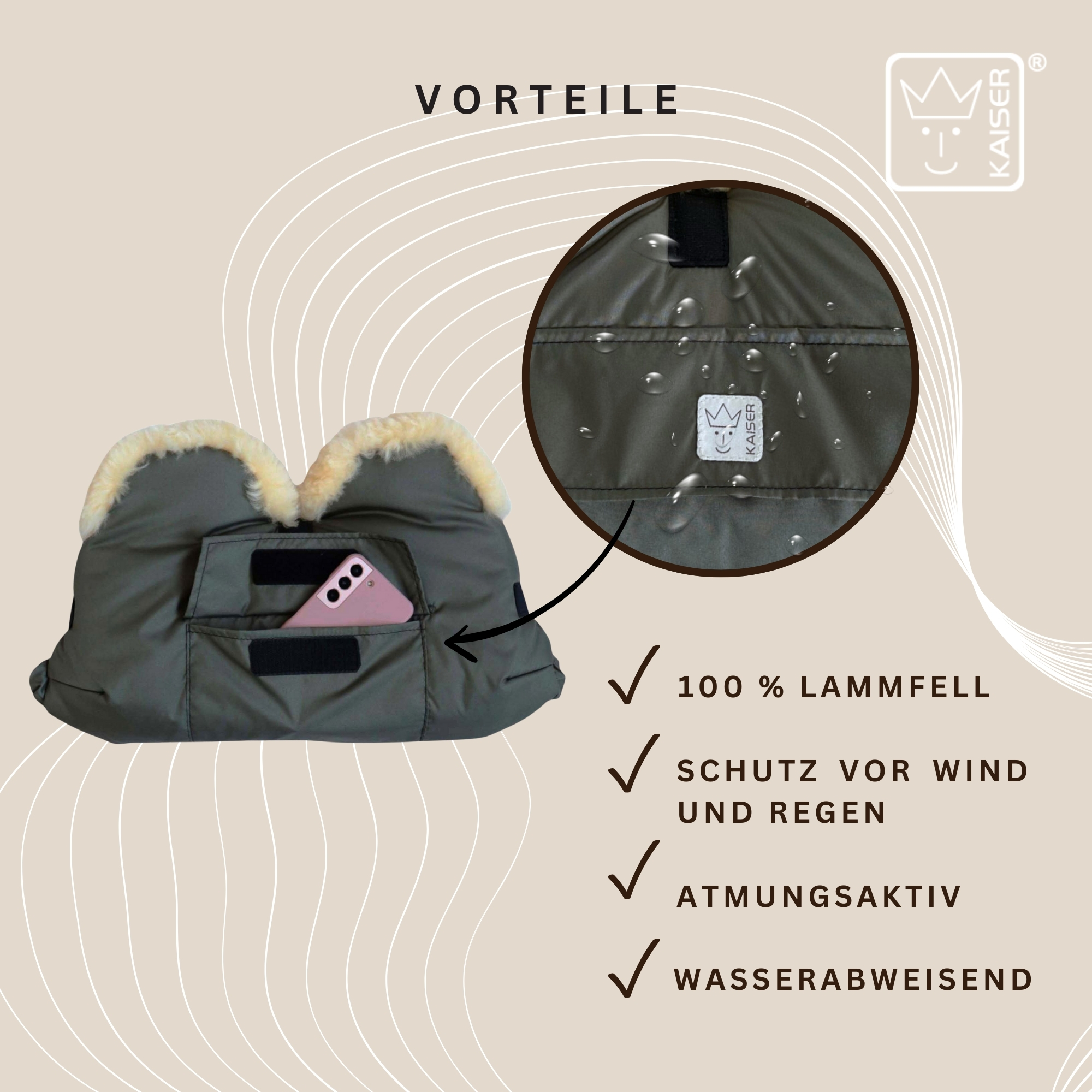 BIG Lammfell Handwärmer