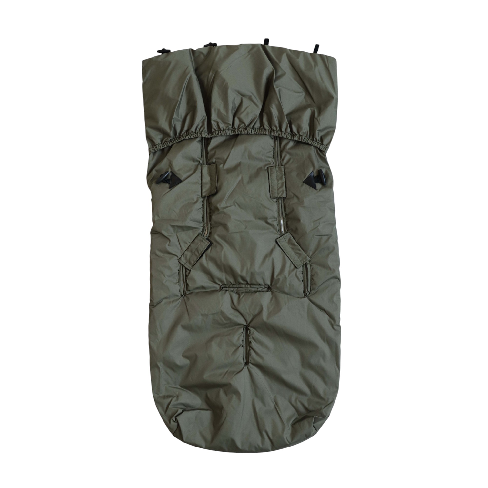 Sommer Fußsack in der Farbe khaki Rückseite