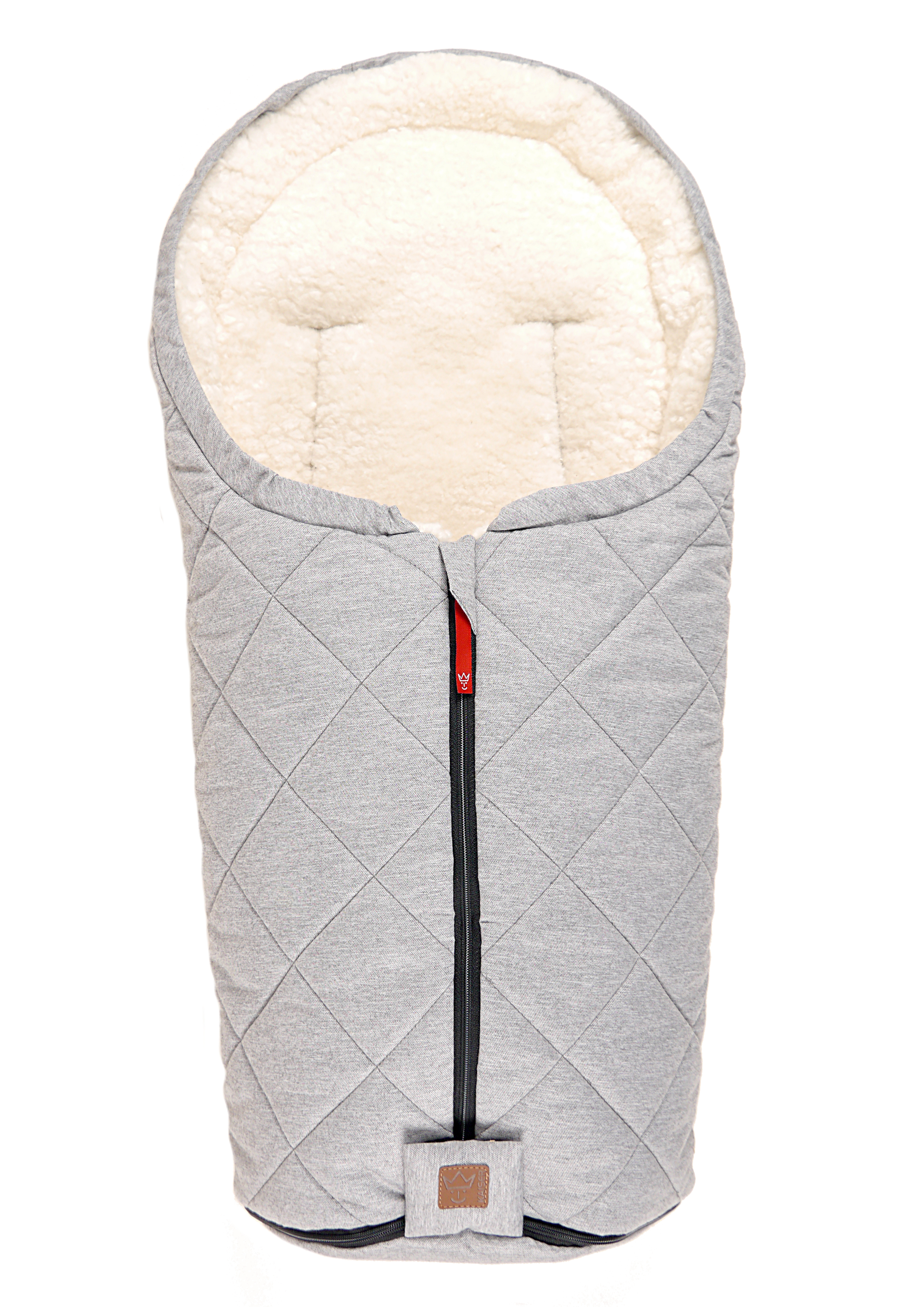 BELLA for Bugaboo und Joolz Babyschalen Fußsack BELLA in hellgrau, Vorderansicht