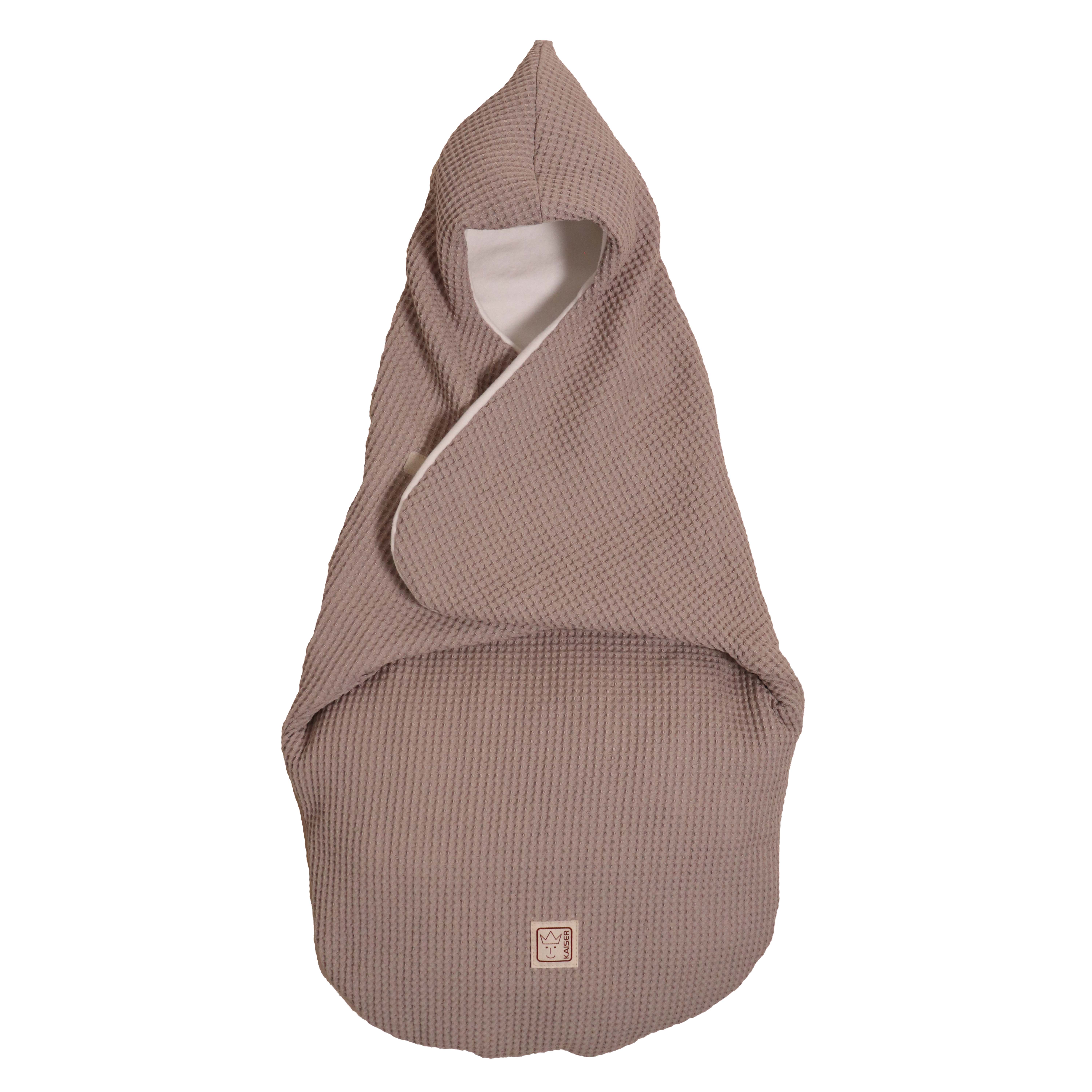 ALICE ORGANIC COTTON BIO Einschlagdecke linen mit Kapuze für Babyschale