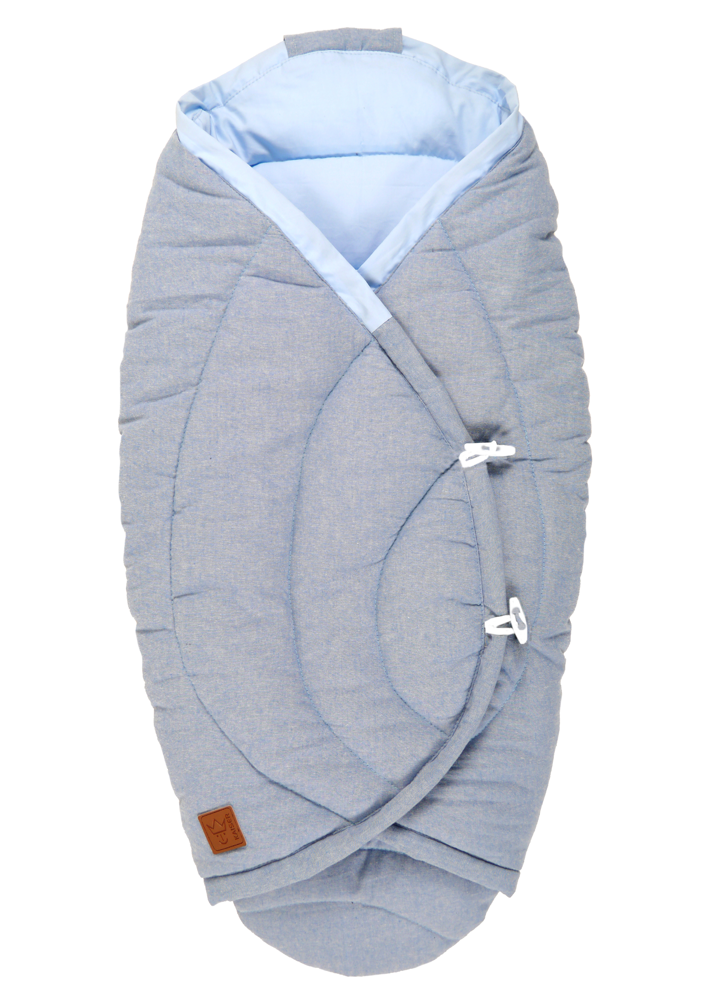 Sommer Einschlagdecke CARL MELANGE in light blue melange, Vorderansicht