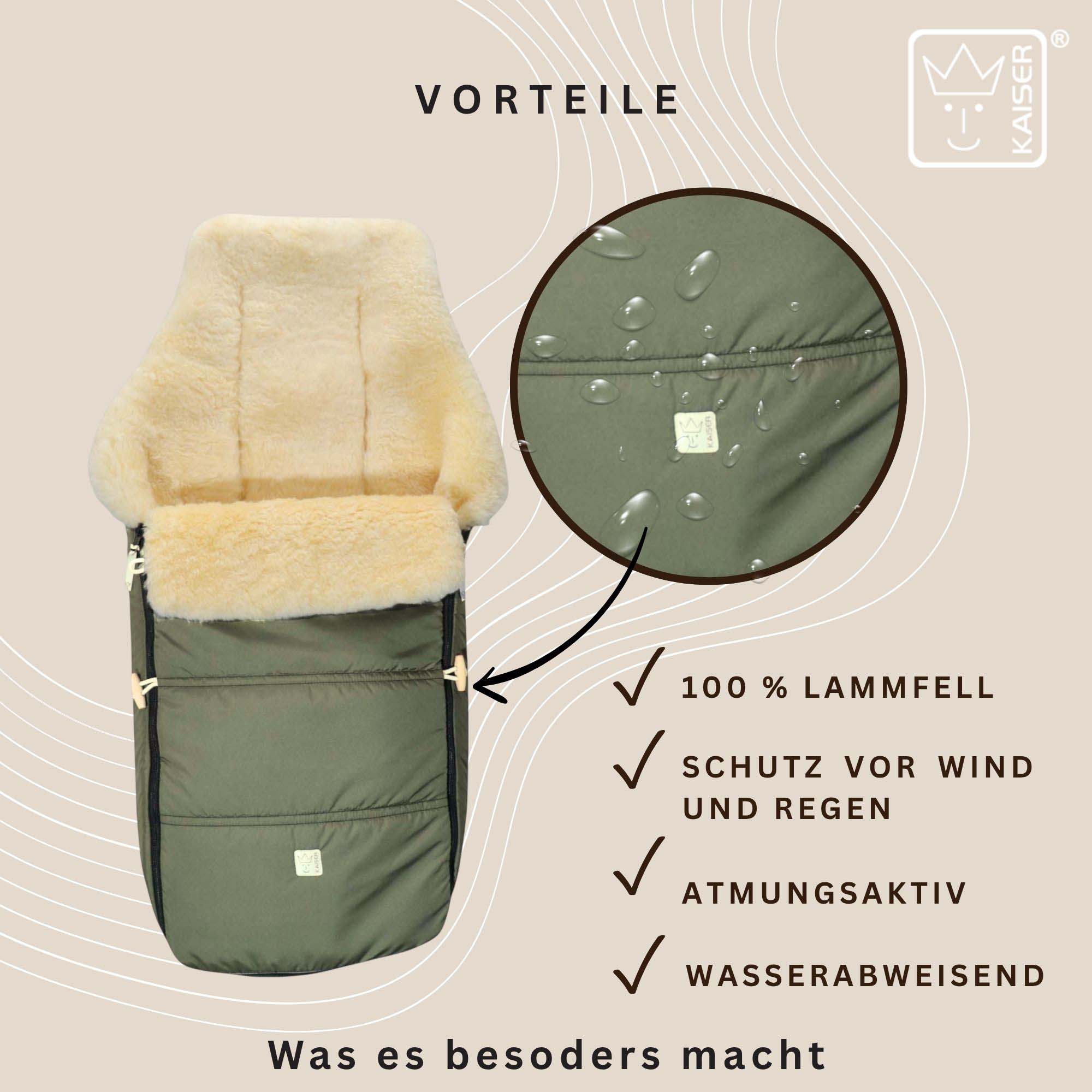 DUBLAS 2.0 Lammfell-Kinderwagen Fußsack