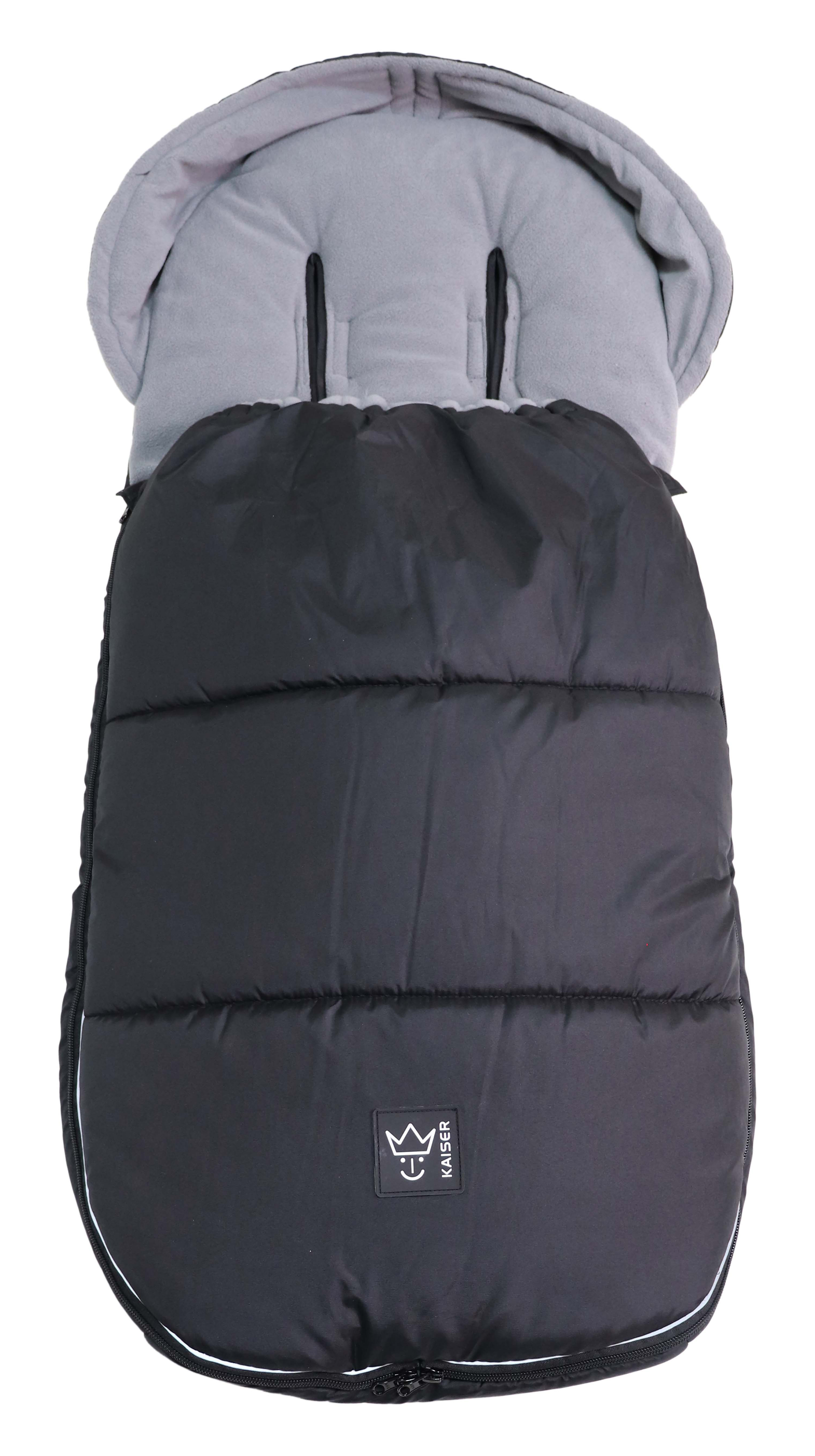 LUKKY - universal stroller footmuff Thermofußsack LUKKY in der Farbe schwarz mit schwarzem Logo