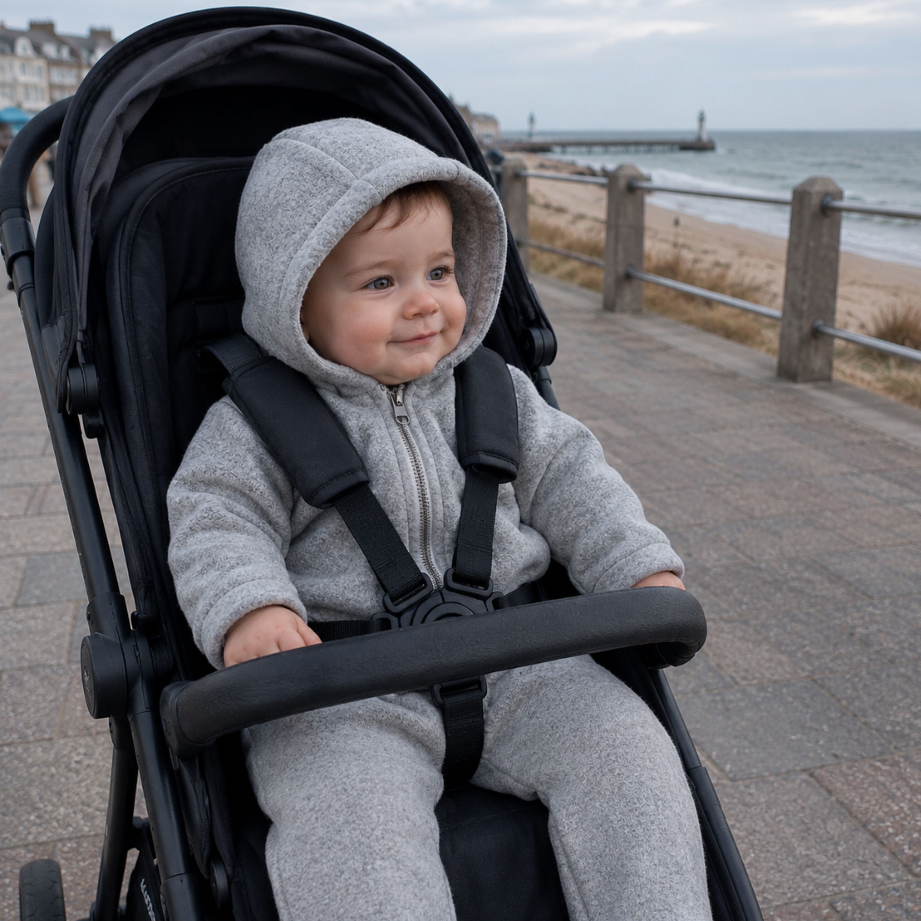 WOOL WALK Overall, 100% Wool, light grey