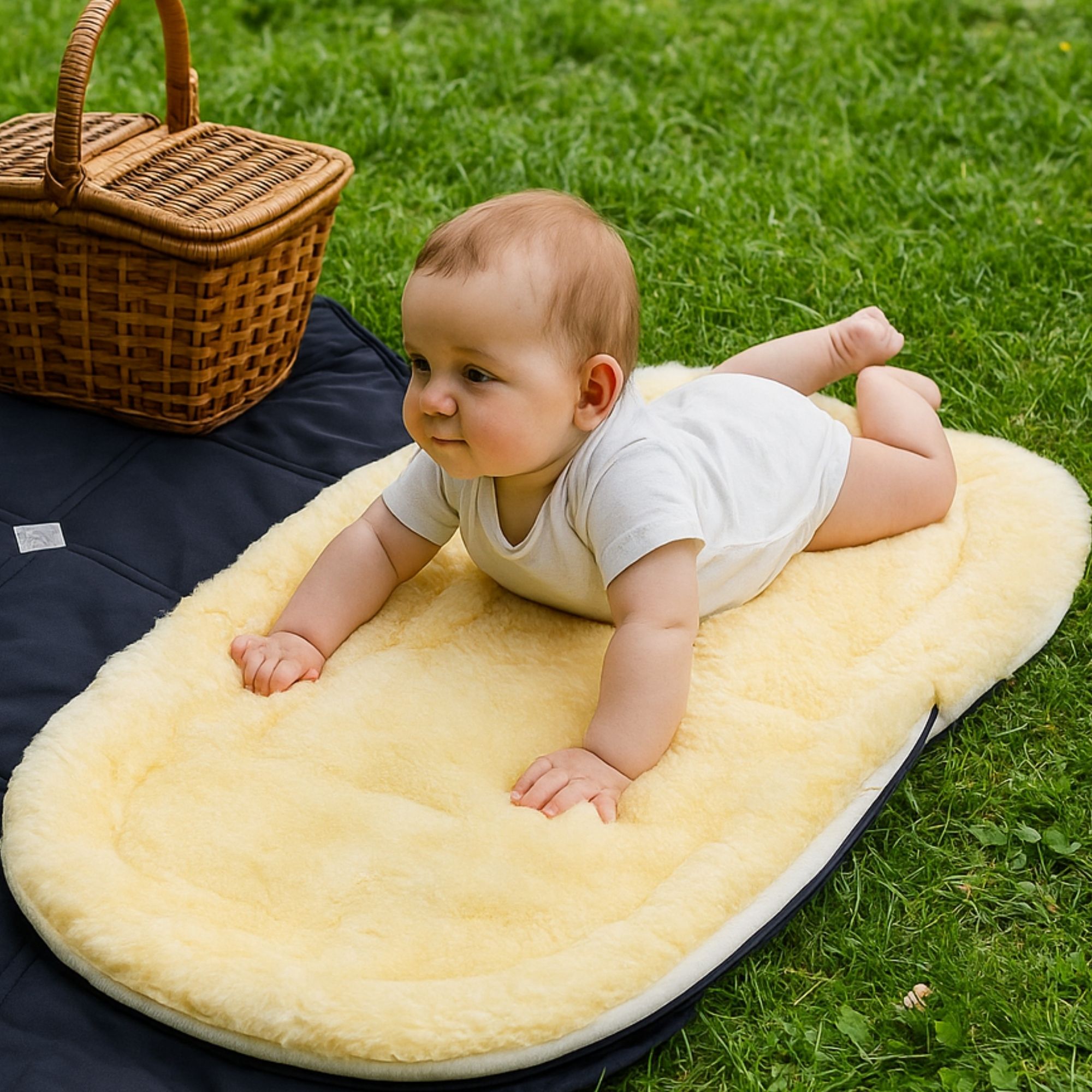 EMMY Lammfell Babyschalen-Fußsack