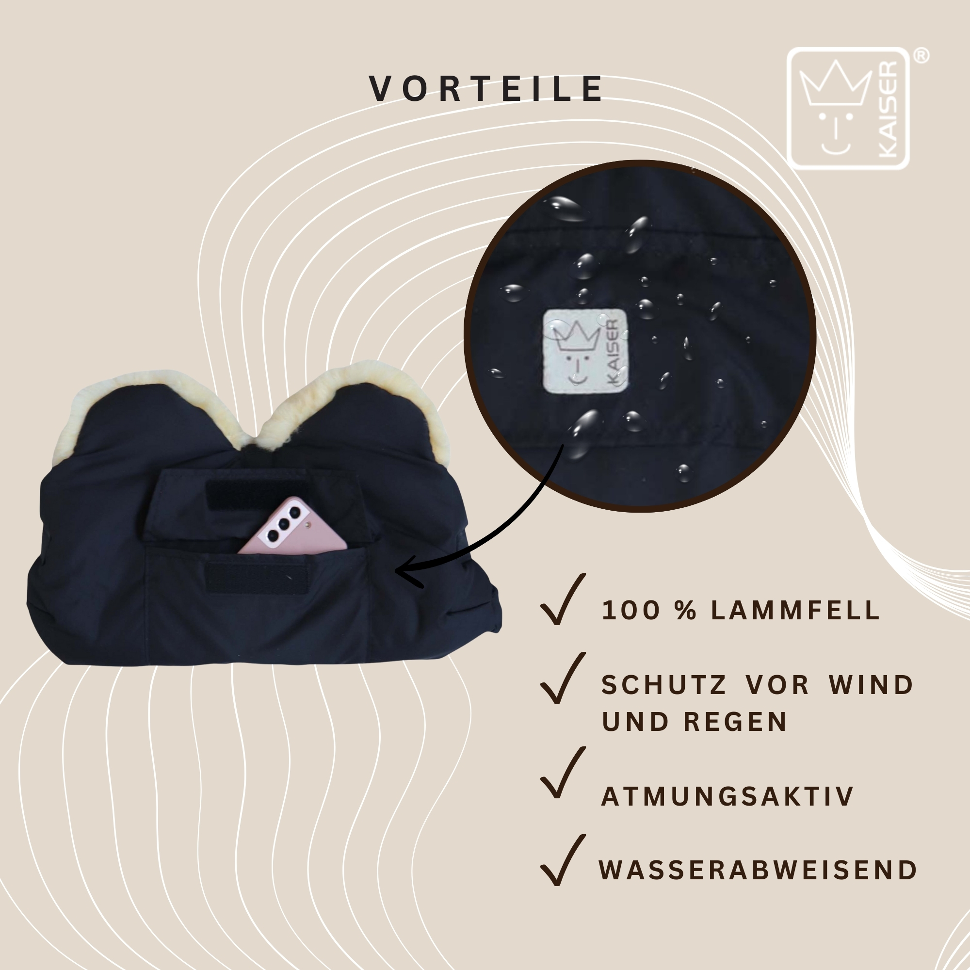 BIG Lammfell Handwärmer