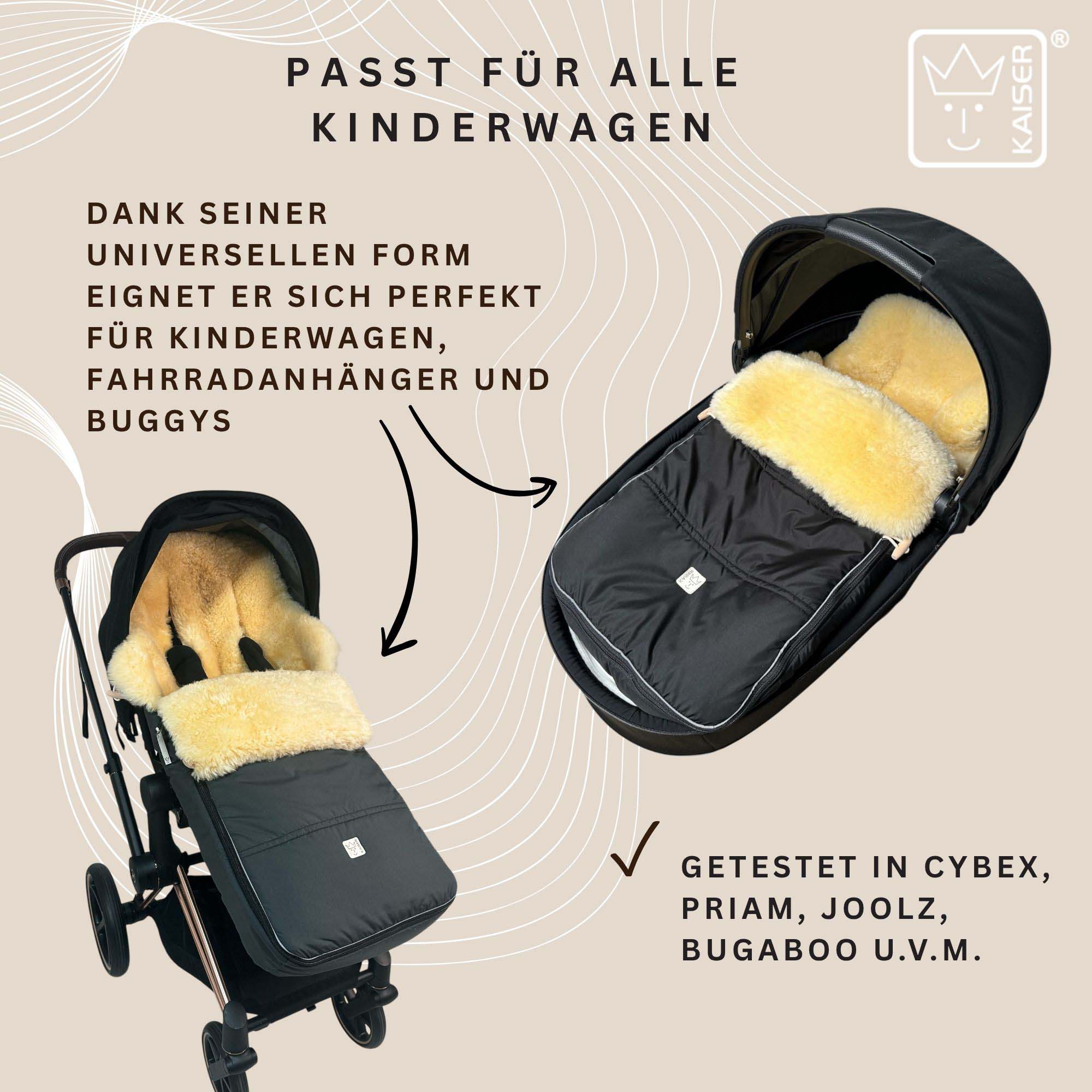 DUBLAS 2.0 Lammfell-Kinderwagen Fußsack