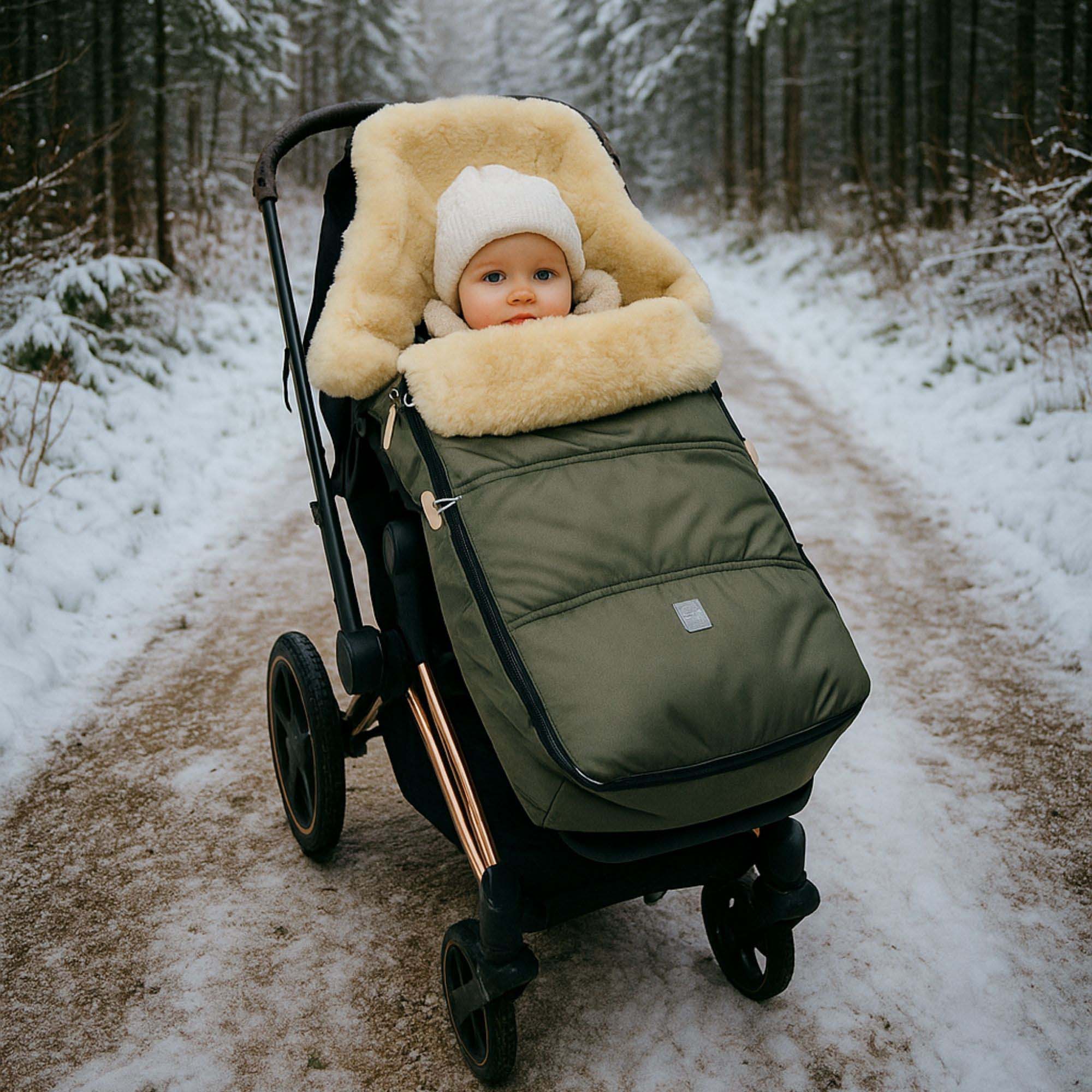 DUBLAS 2.0 Lammfell-Kinderwagen Fußsack