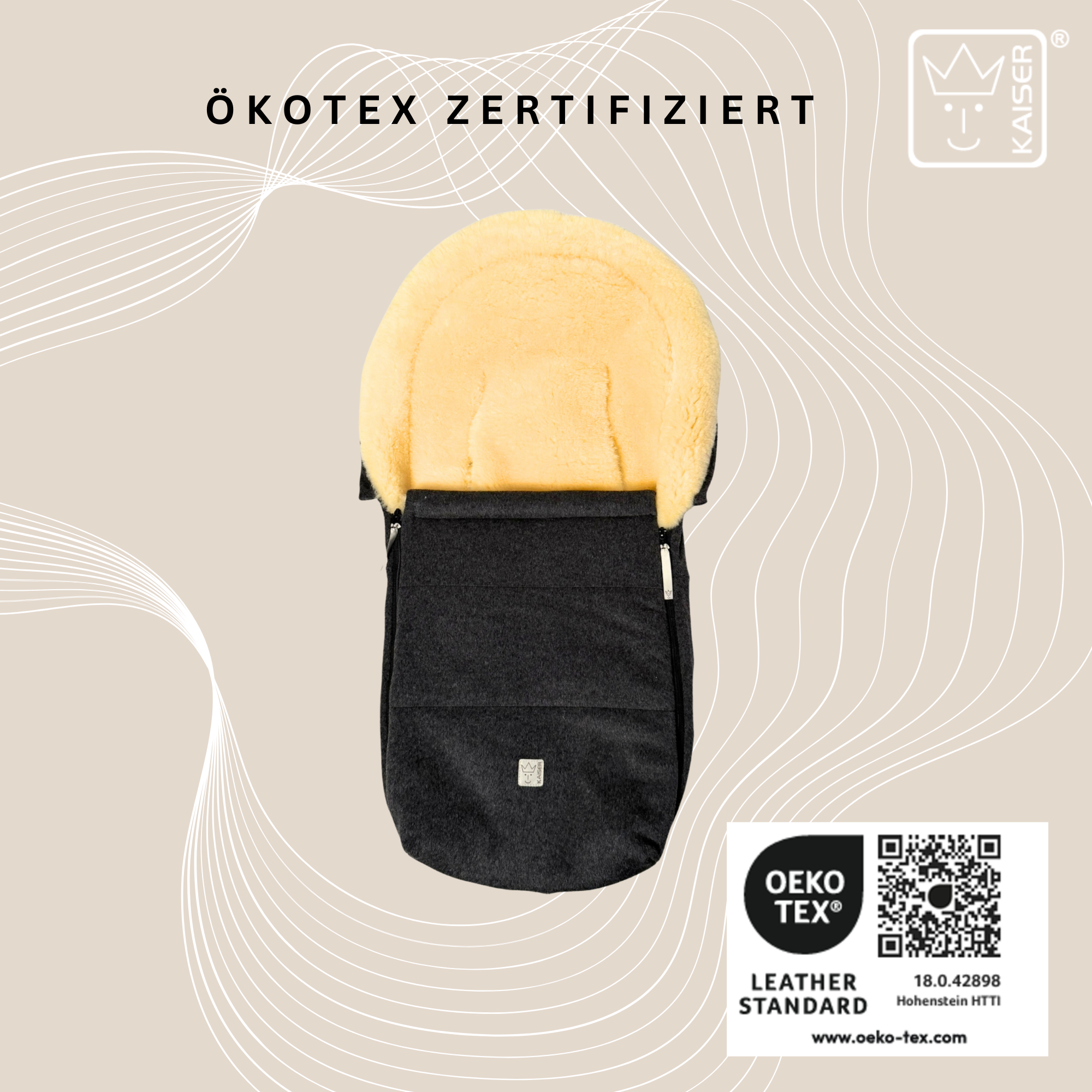 EMILIA - Lammfell Babyschalen Fußsack