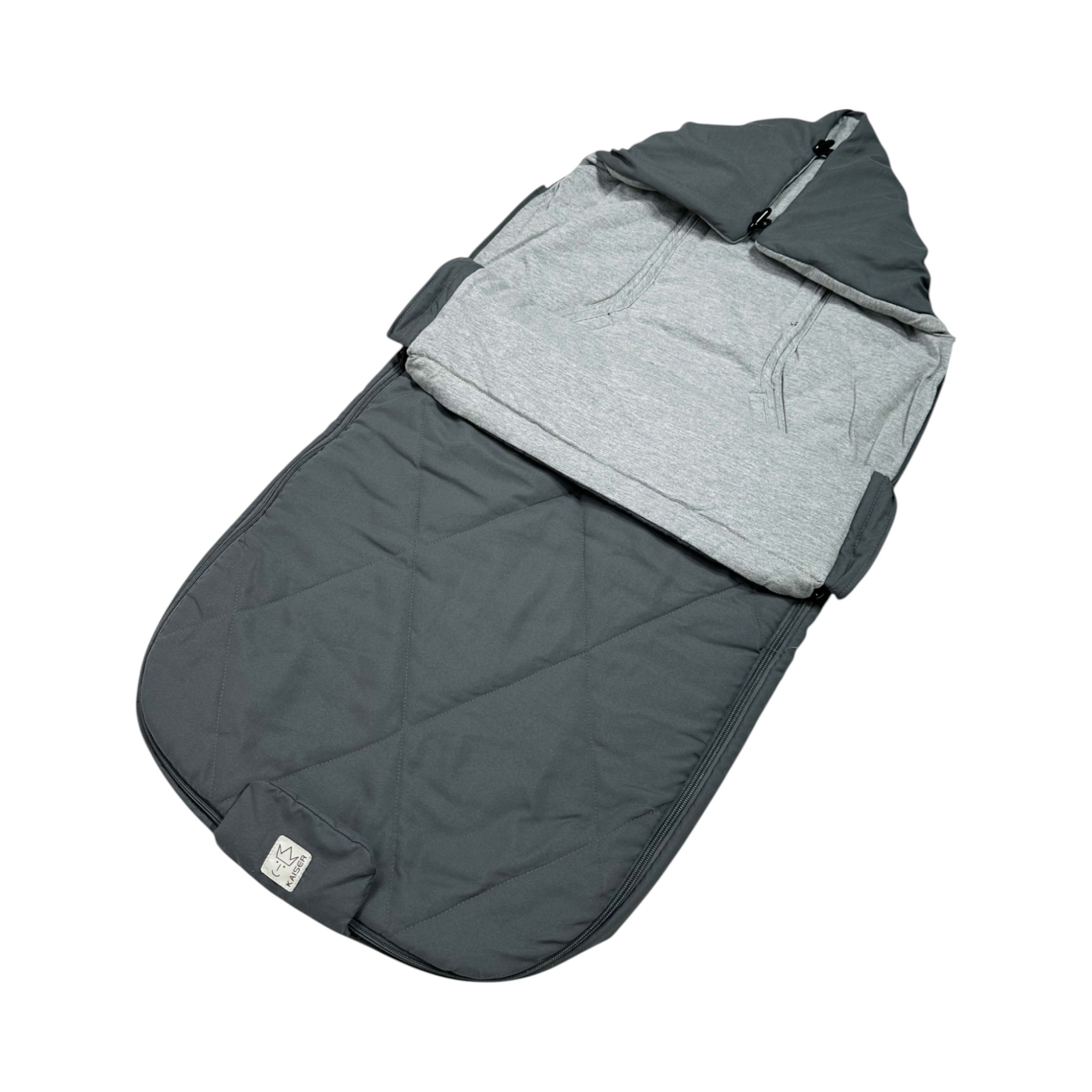 Sommer Fußsack in der Farbe light anthrazit