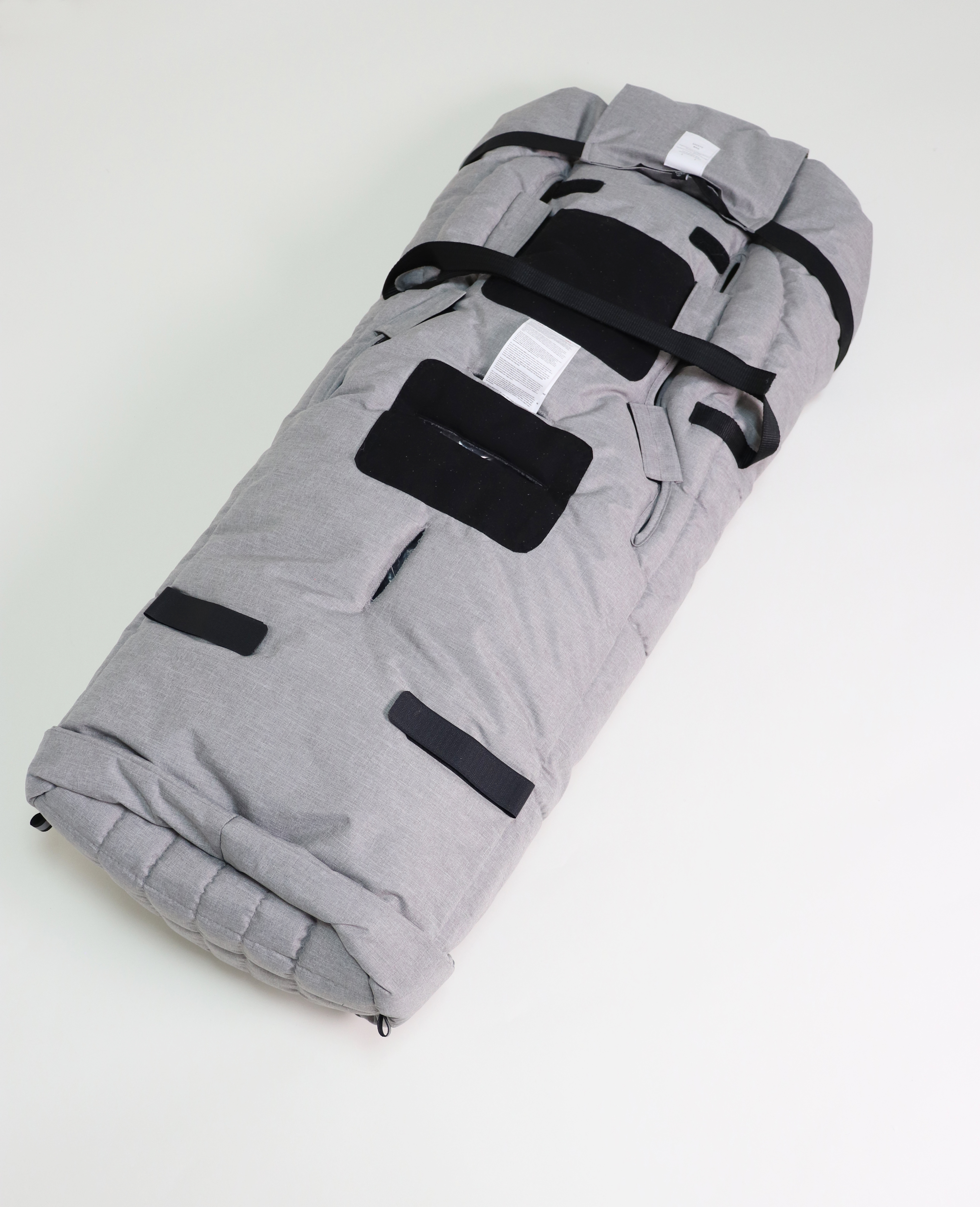 Thermofußsack in light grey melange Rückseite