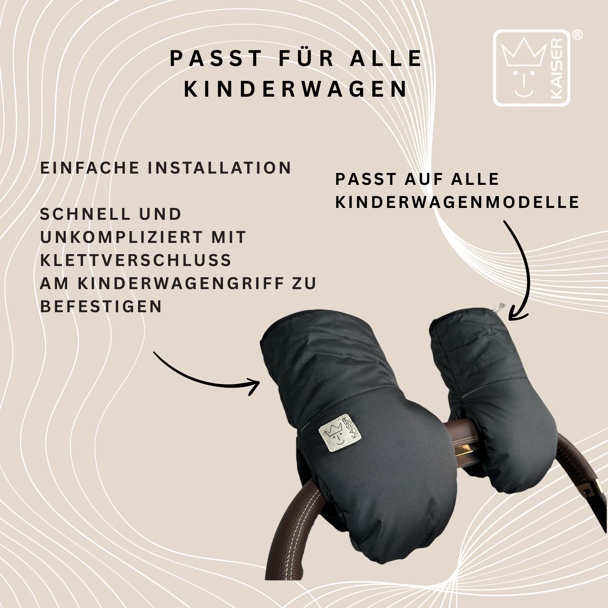 REFLECT Lammfell-Kinderwagenhandschuh
