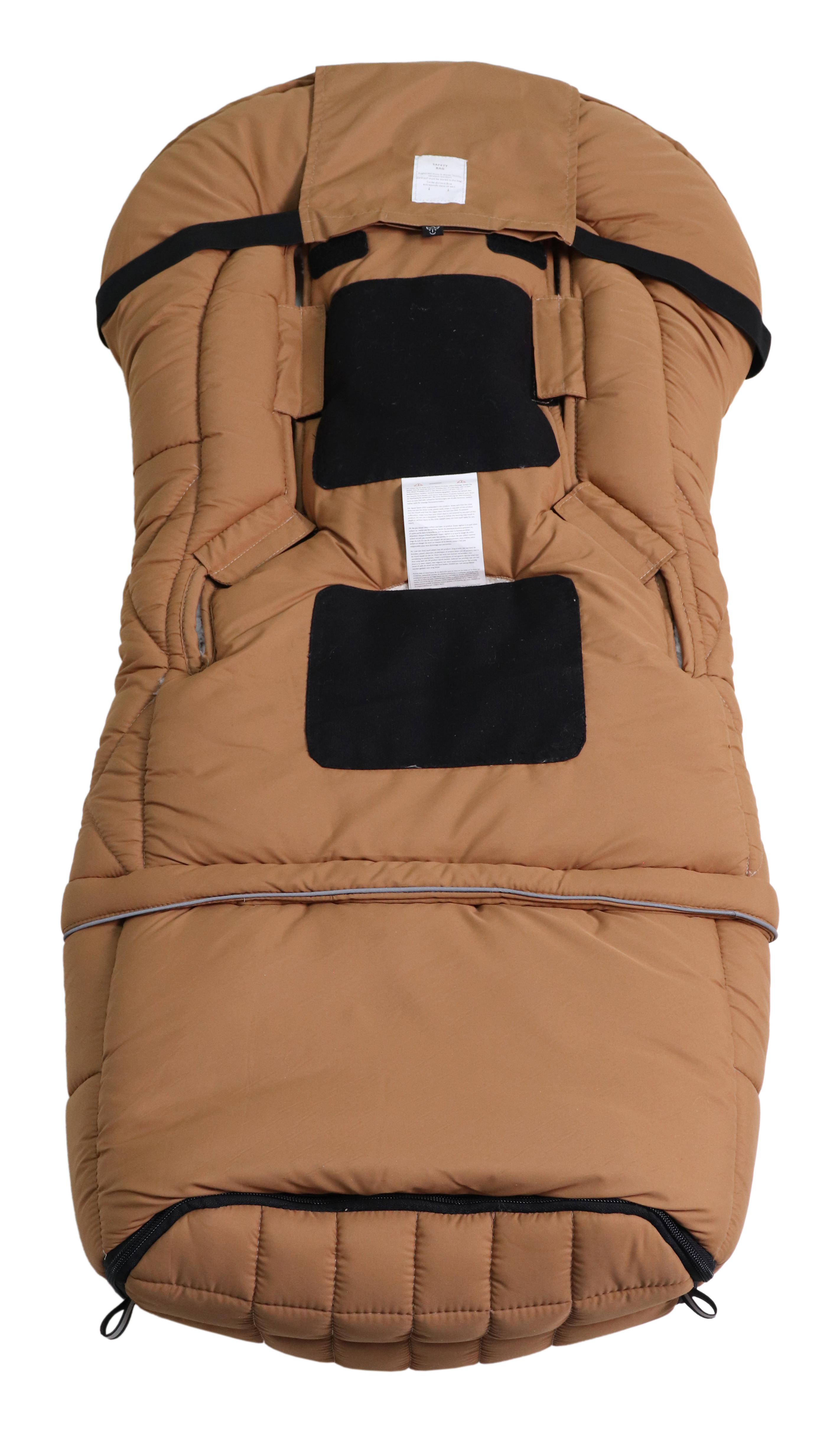 MOONY 2in1, Thermo Universal Fußsack Geschlossener Fußsack mit einem Sherpa-Futter in der Farbe camel Rückseite