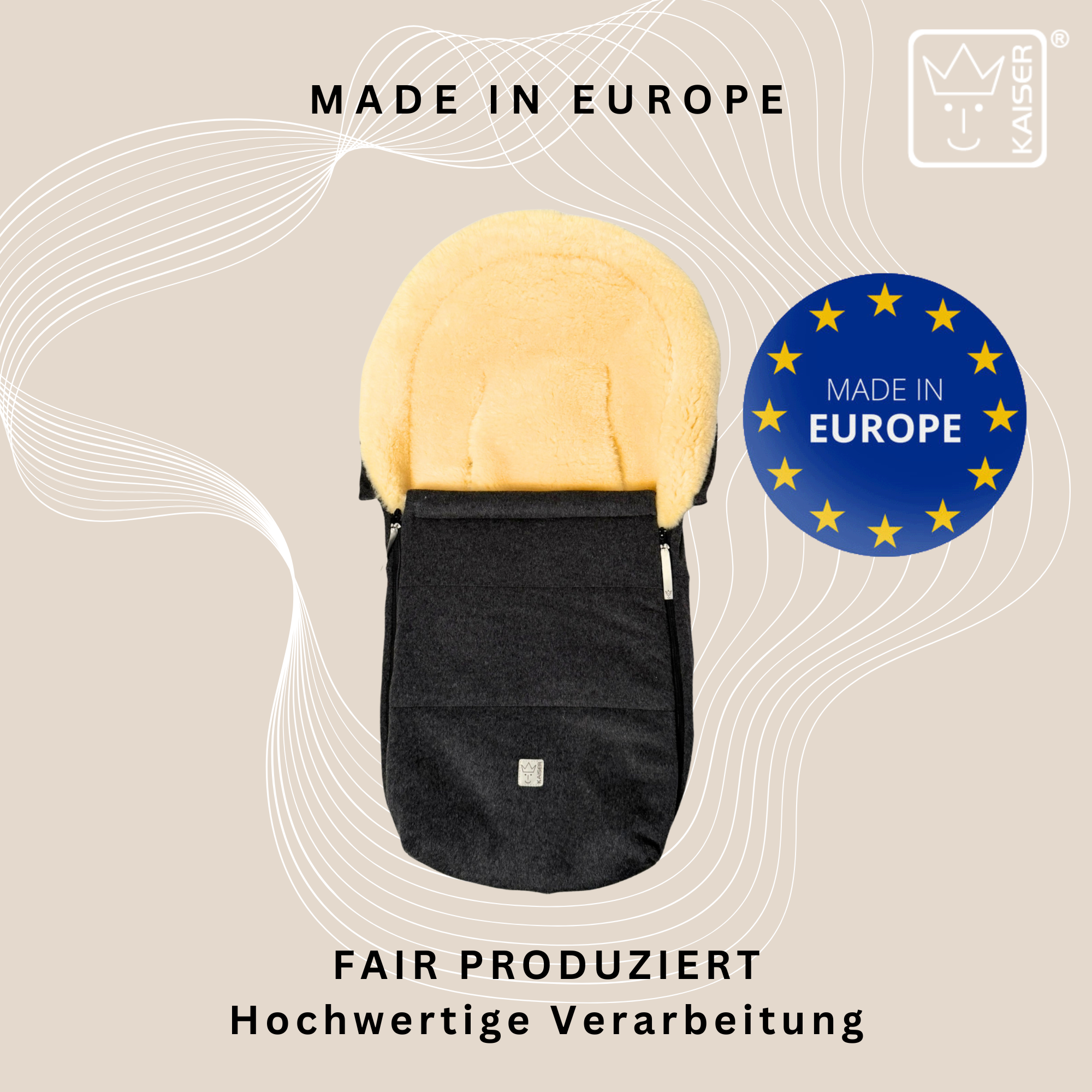 EMILIA - Lammfell Babyschalen Fußsack