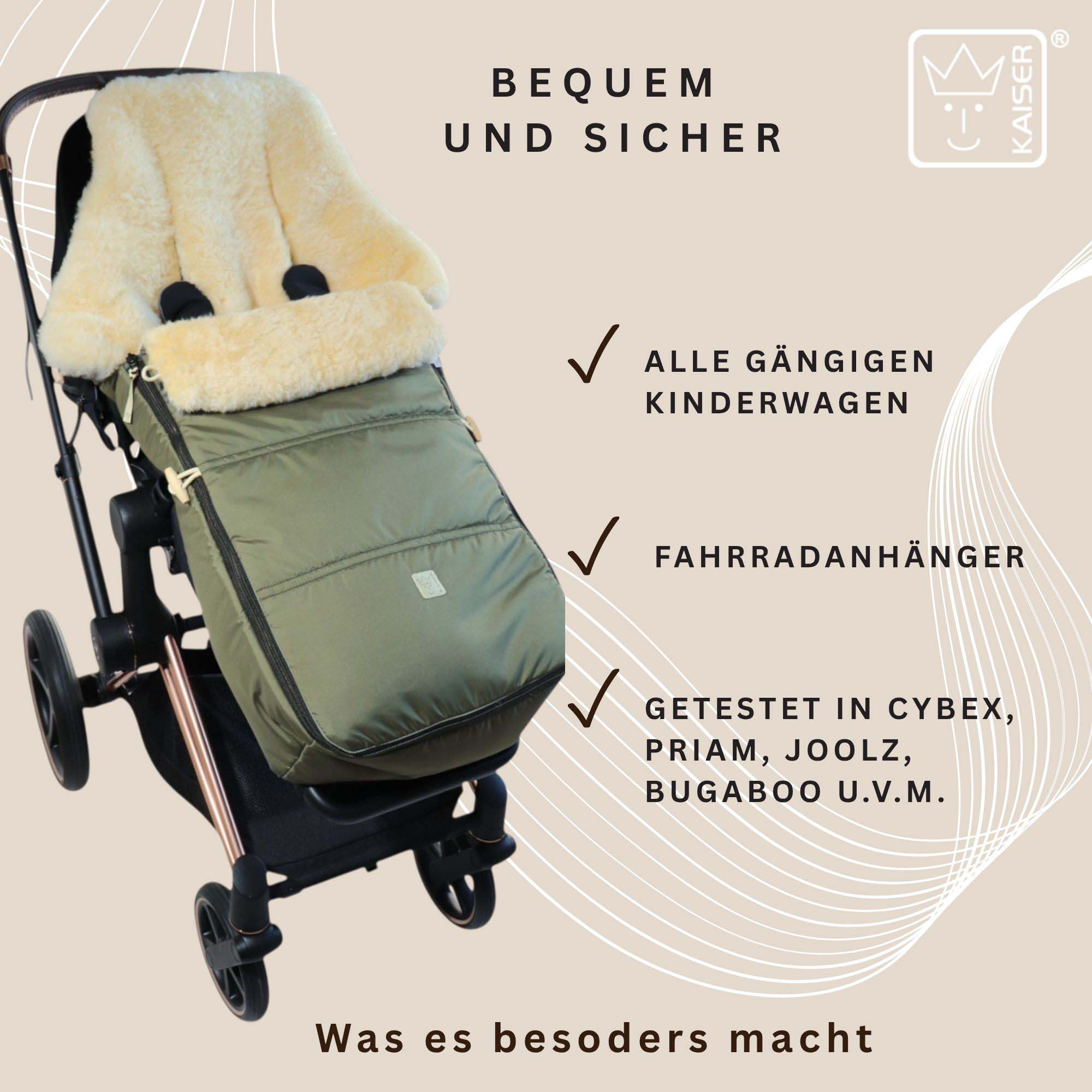 DUBLAS 2.0 Lammfell-Kinderwagen Fußsack