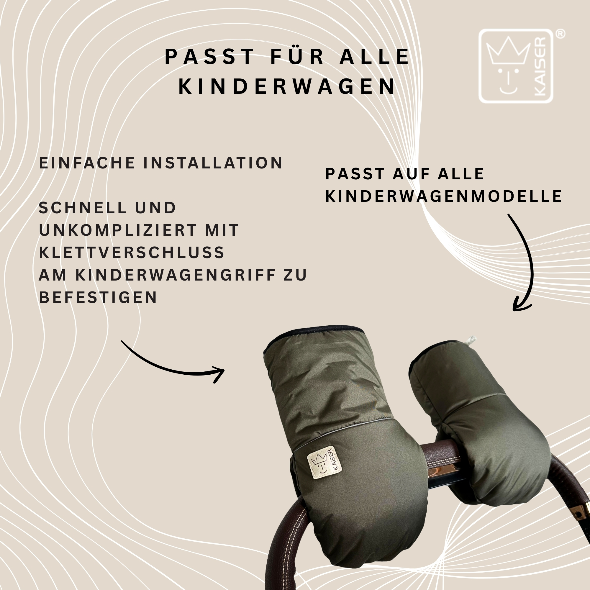 REFLECT Lammfell-Kinderwagenhandschuh