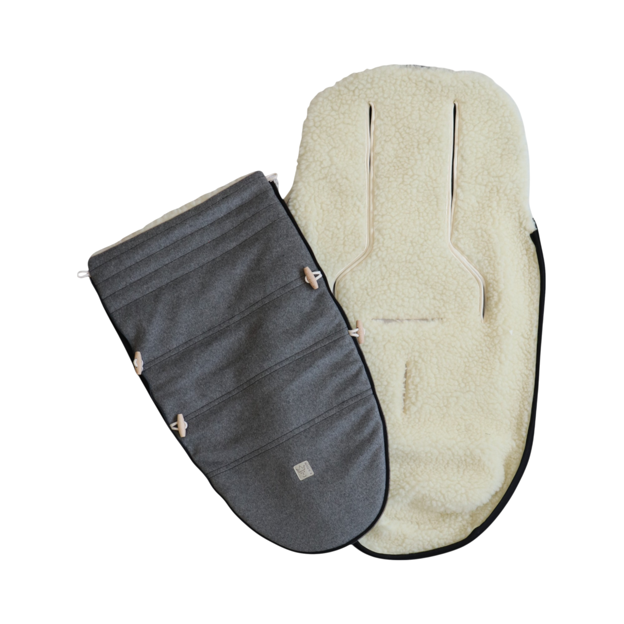 WOOLMA Kinderwagen Fußsack Loden/ Wolle