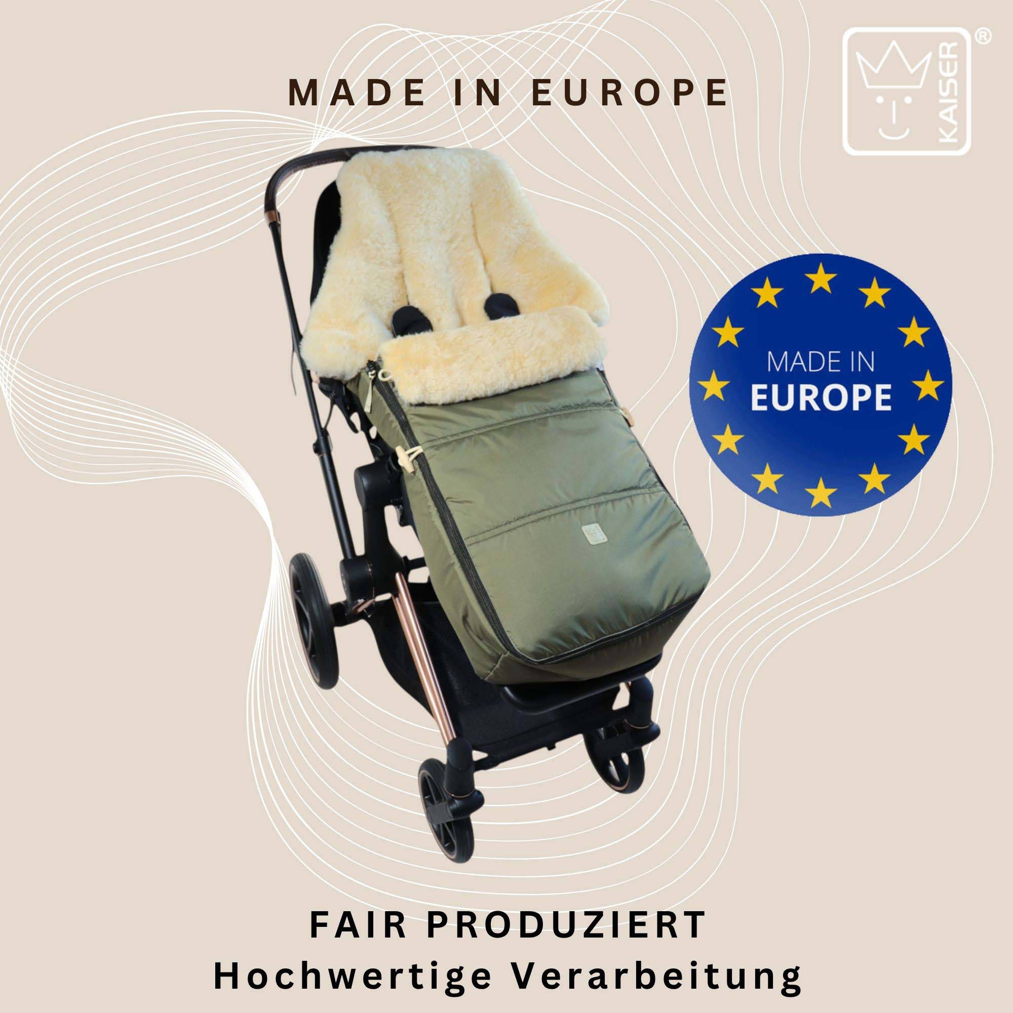 DUBLAS 2.0 Lammfell-Kinderwagen Fußsack