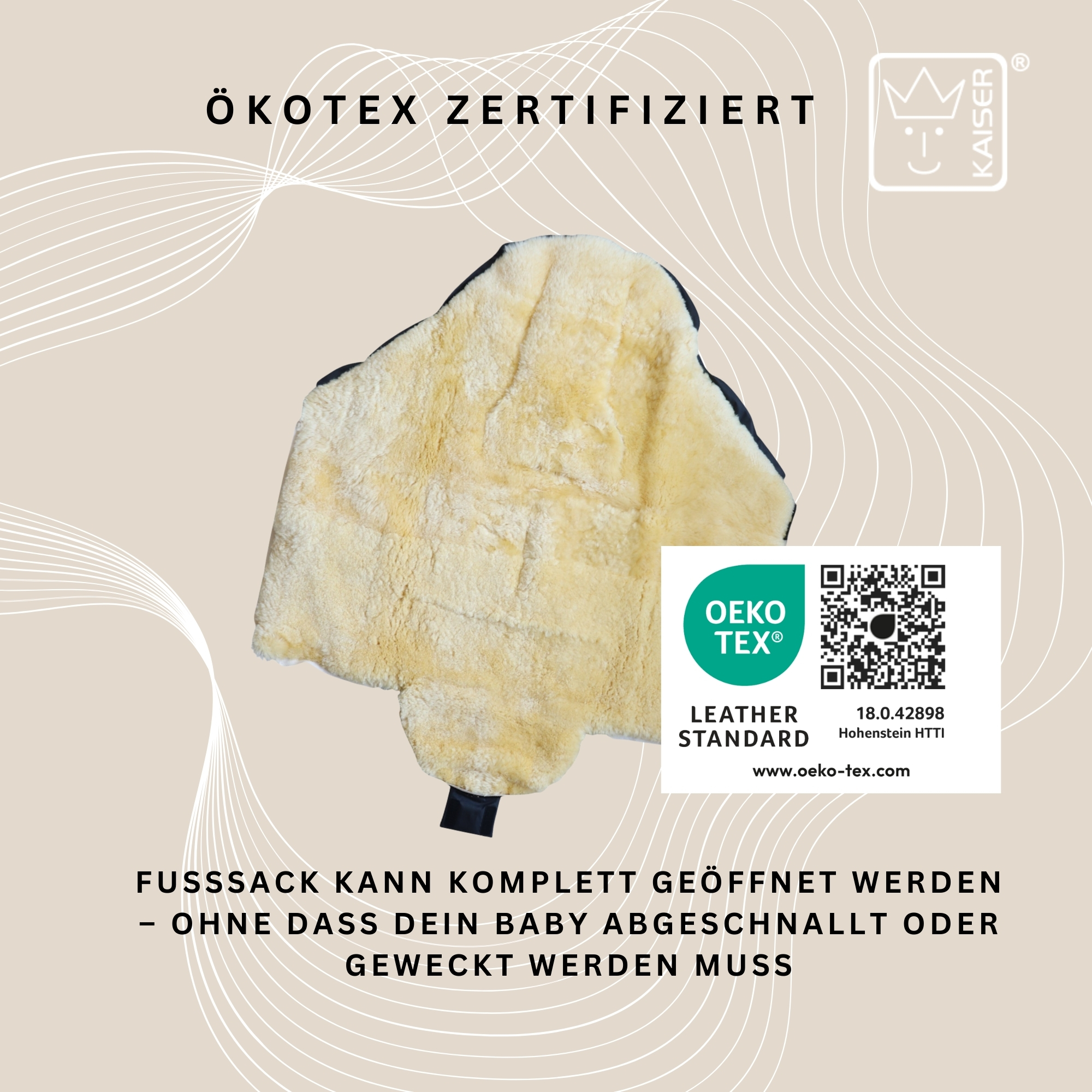 IGLU 2.0 Lammfell Kinderwagen Fußsack