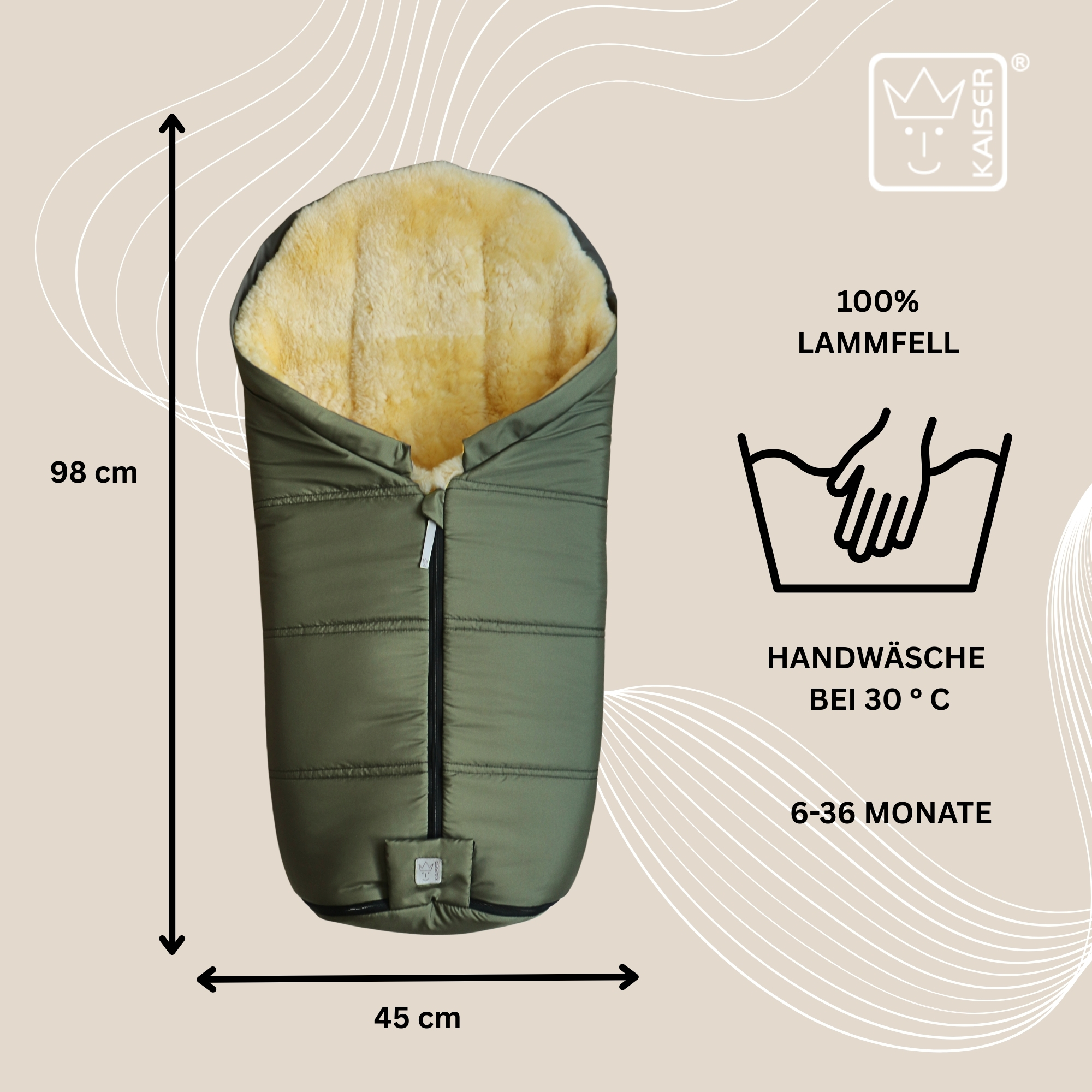 IGLU 2.0 Lammfell Kinderwagen Fußsack