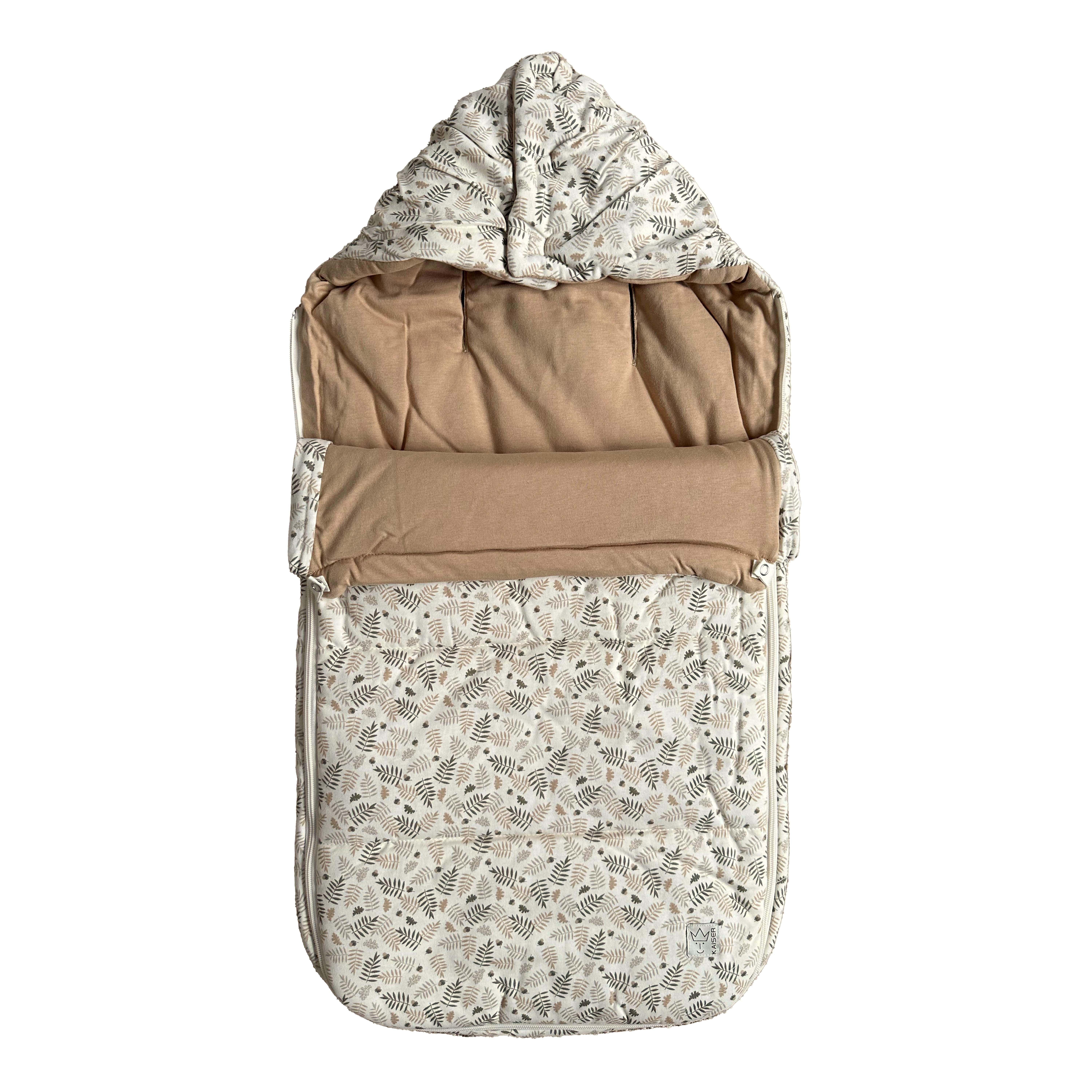 Sommer Fußsack in der Farbe forrest cream
