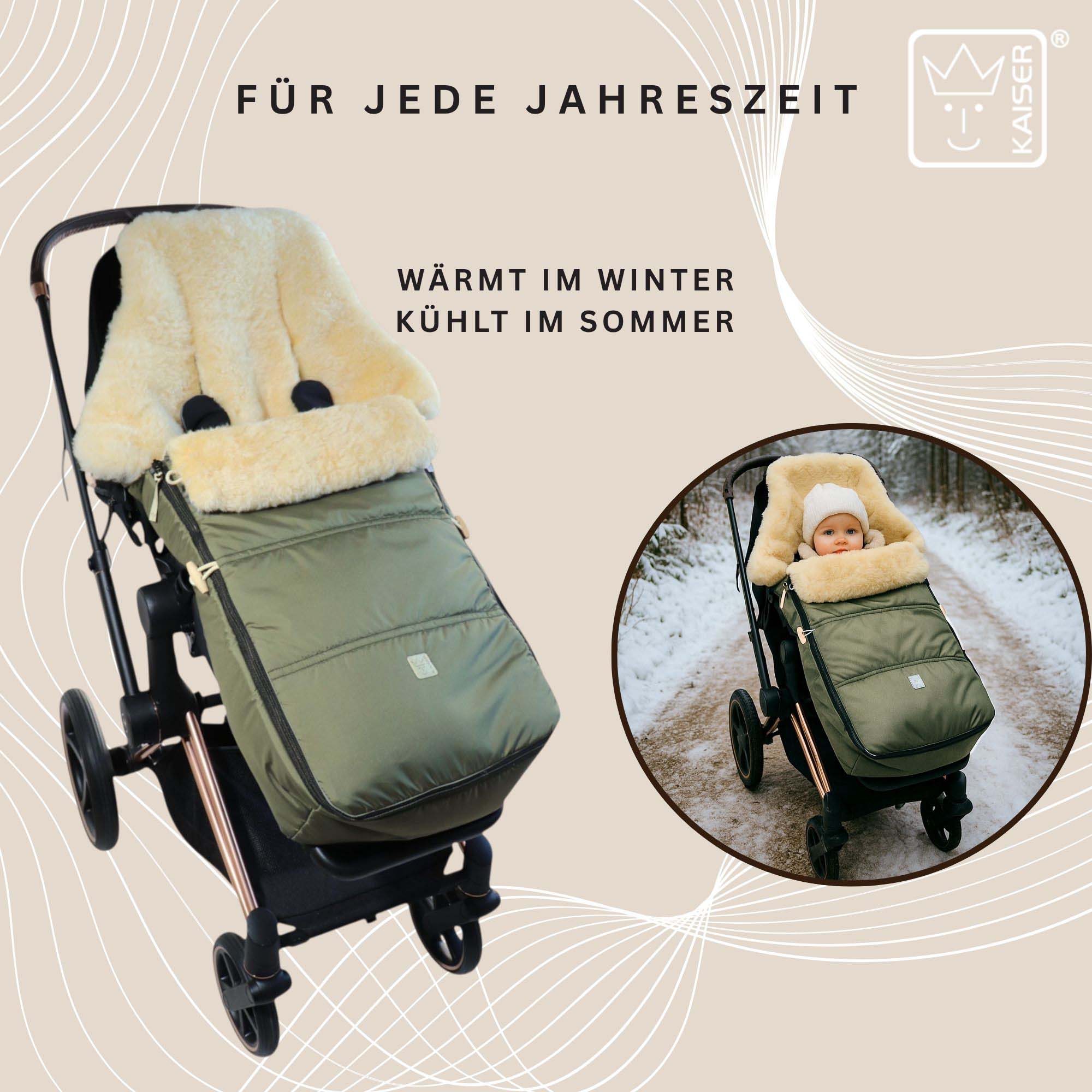 DUBLAS 2.0 Lammfell-Kinderwagen Fußsack