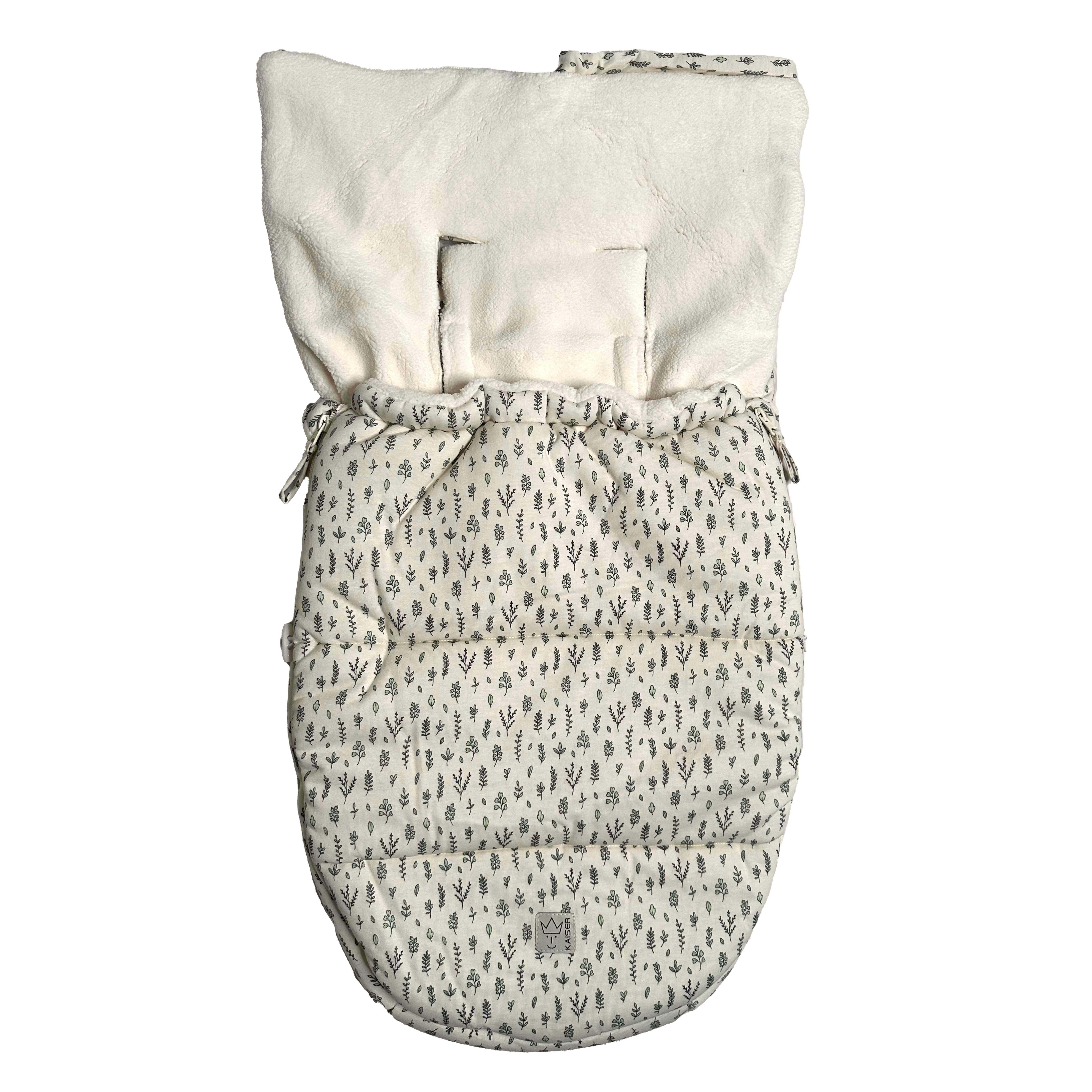 Kaiser Babyschalen Fußsack Jersey Hood Winter in der Farbe leave