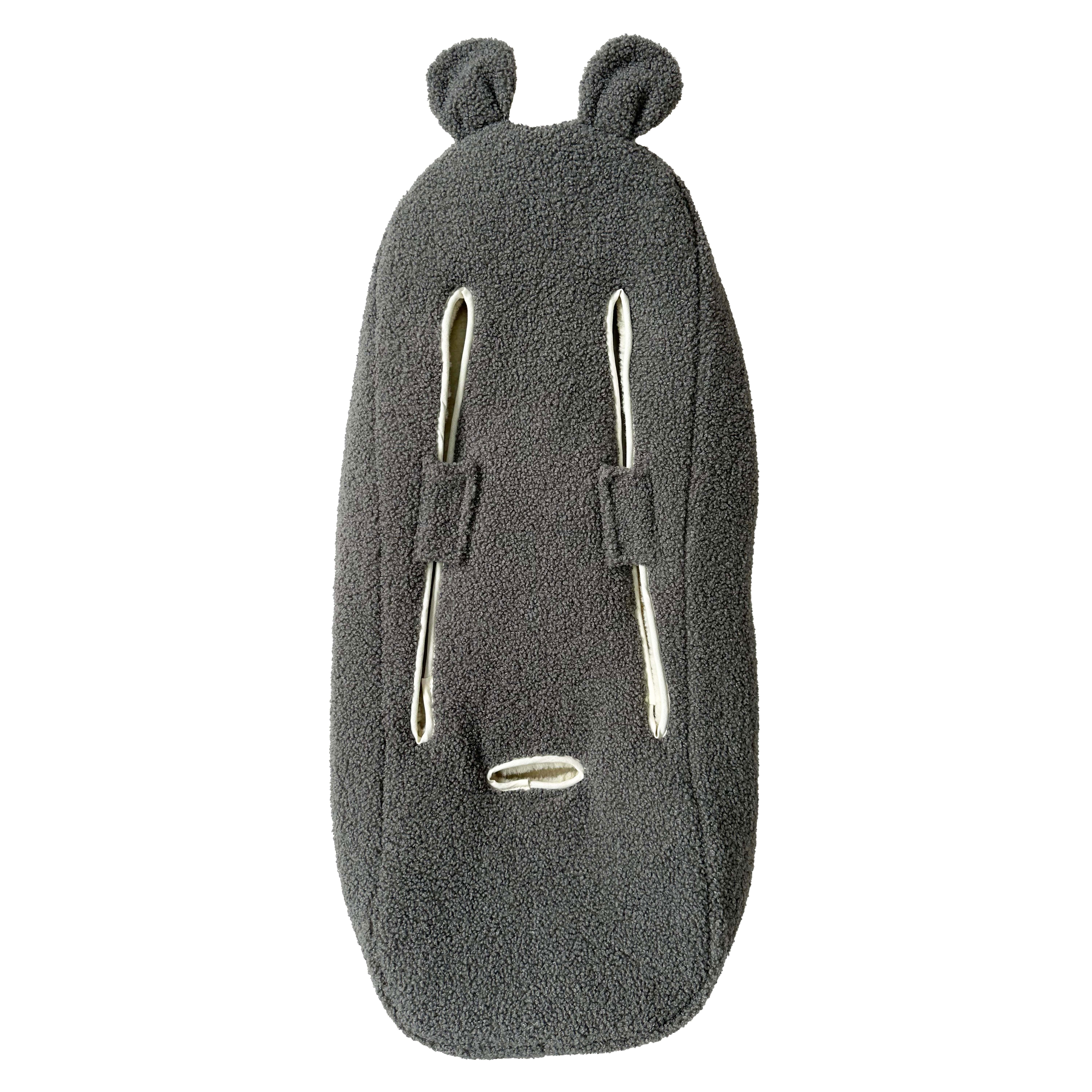 HUKKY Babyschalen Fußsack Rückseite des HUKKY Babyschalen Fußsacks in der Farbe grey