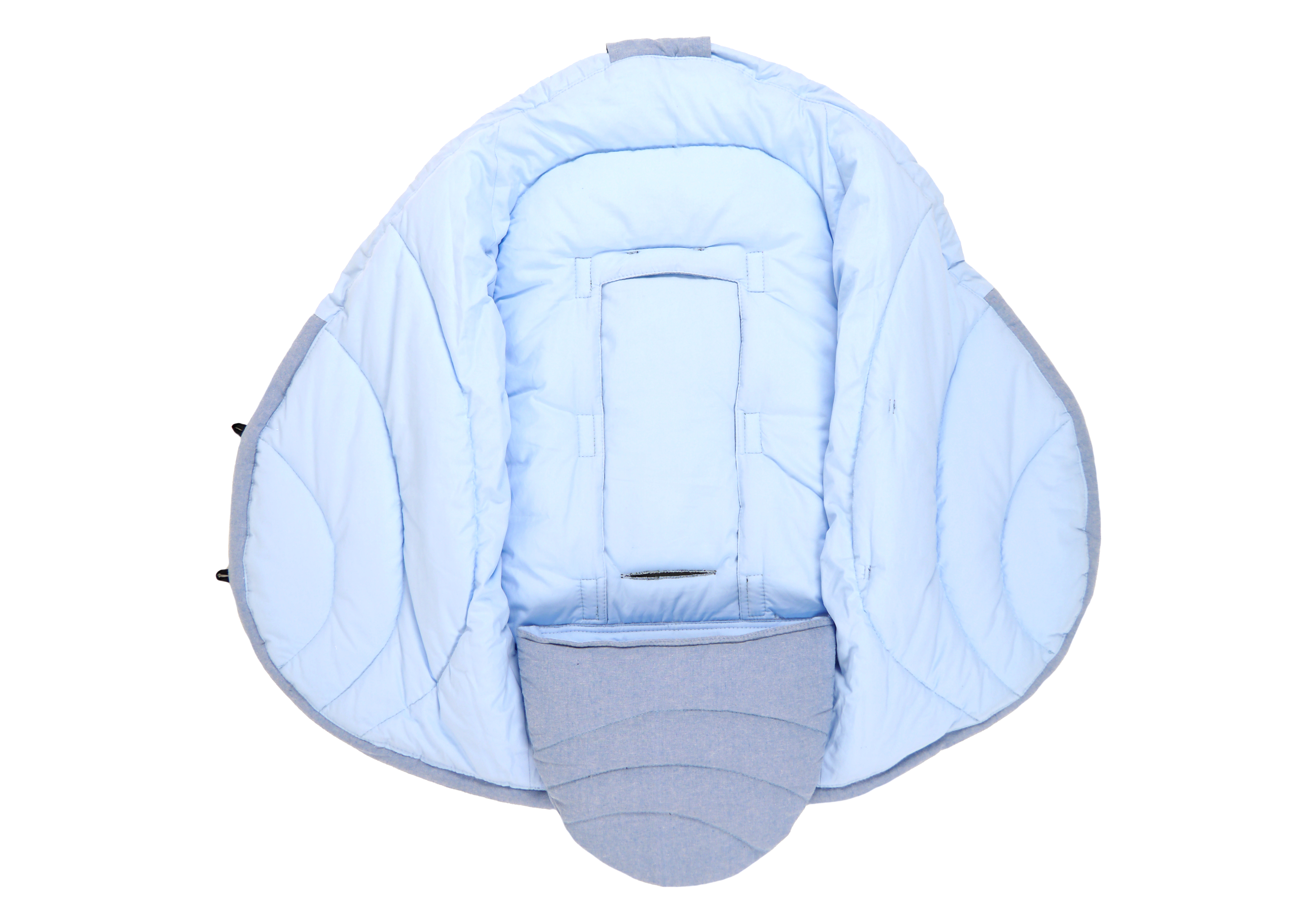 Geöffnete Sommer Einschlagdecke CARL MELANGE in light blue melange, Innenansicht