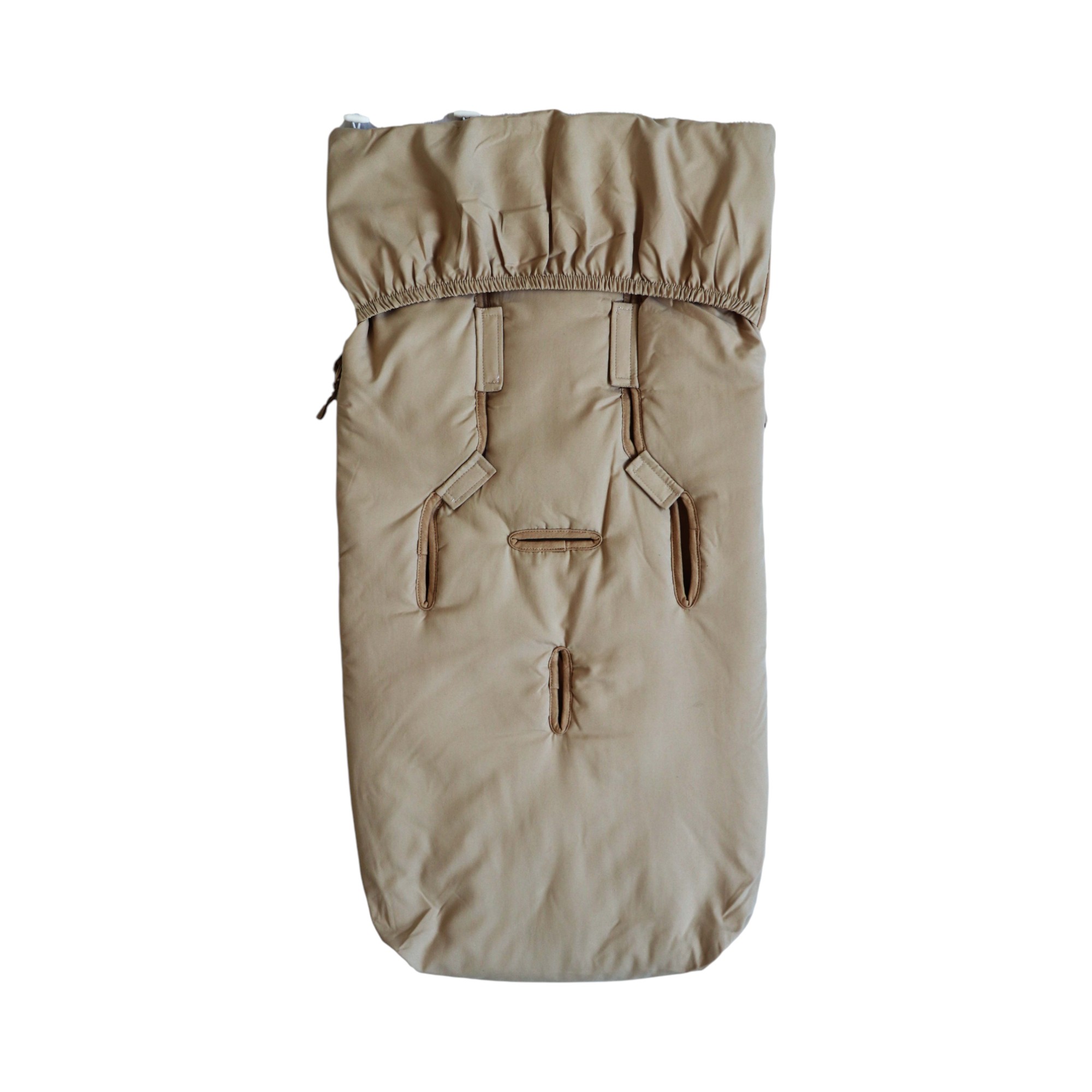 Sommer Fußsack in der Farbe light sand Rückseite