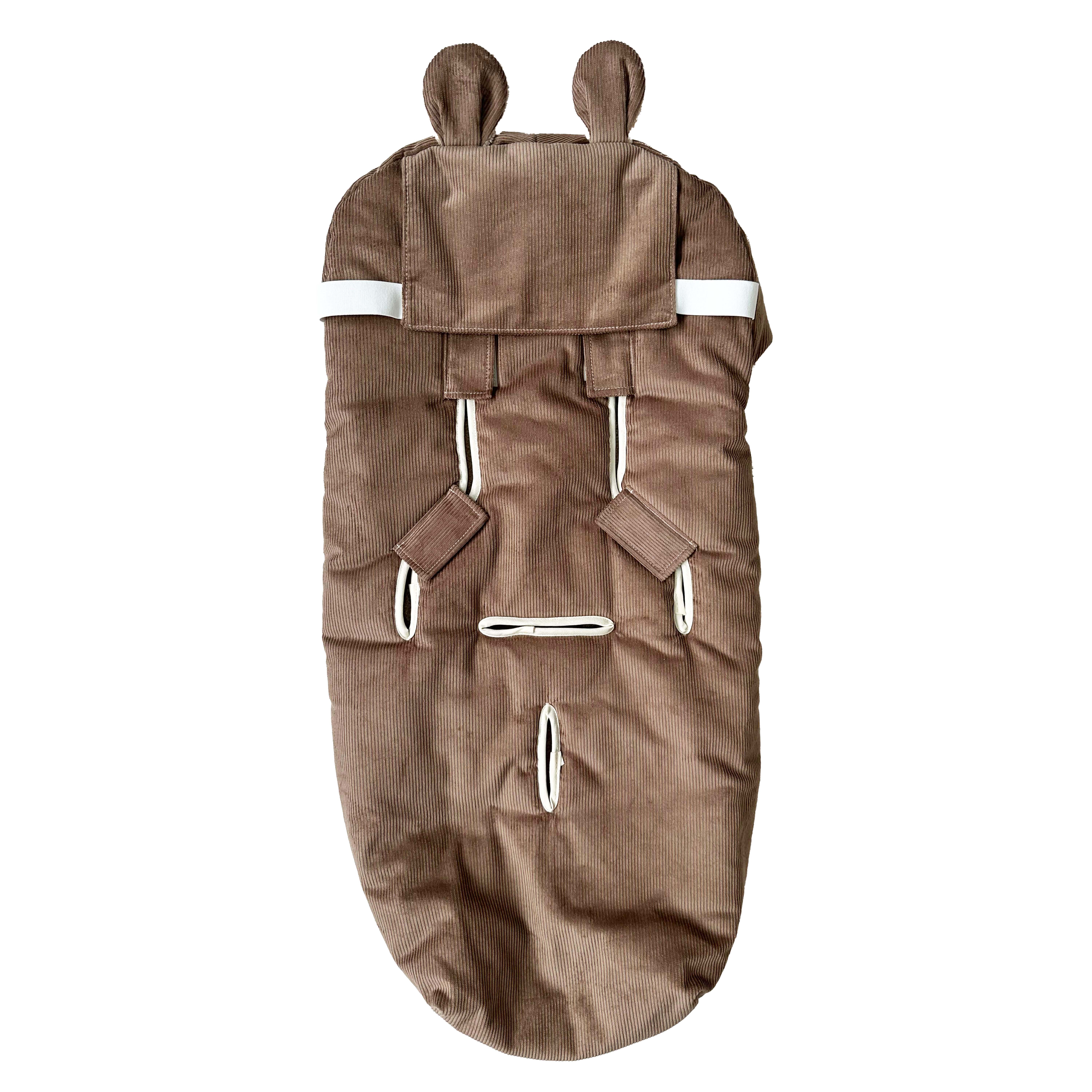 HAU KEA Fußsack in der Farbe caribou Rückseite