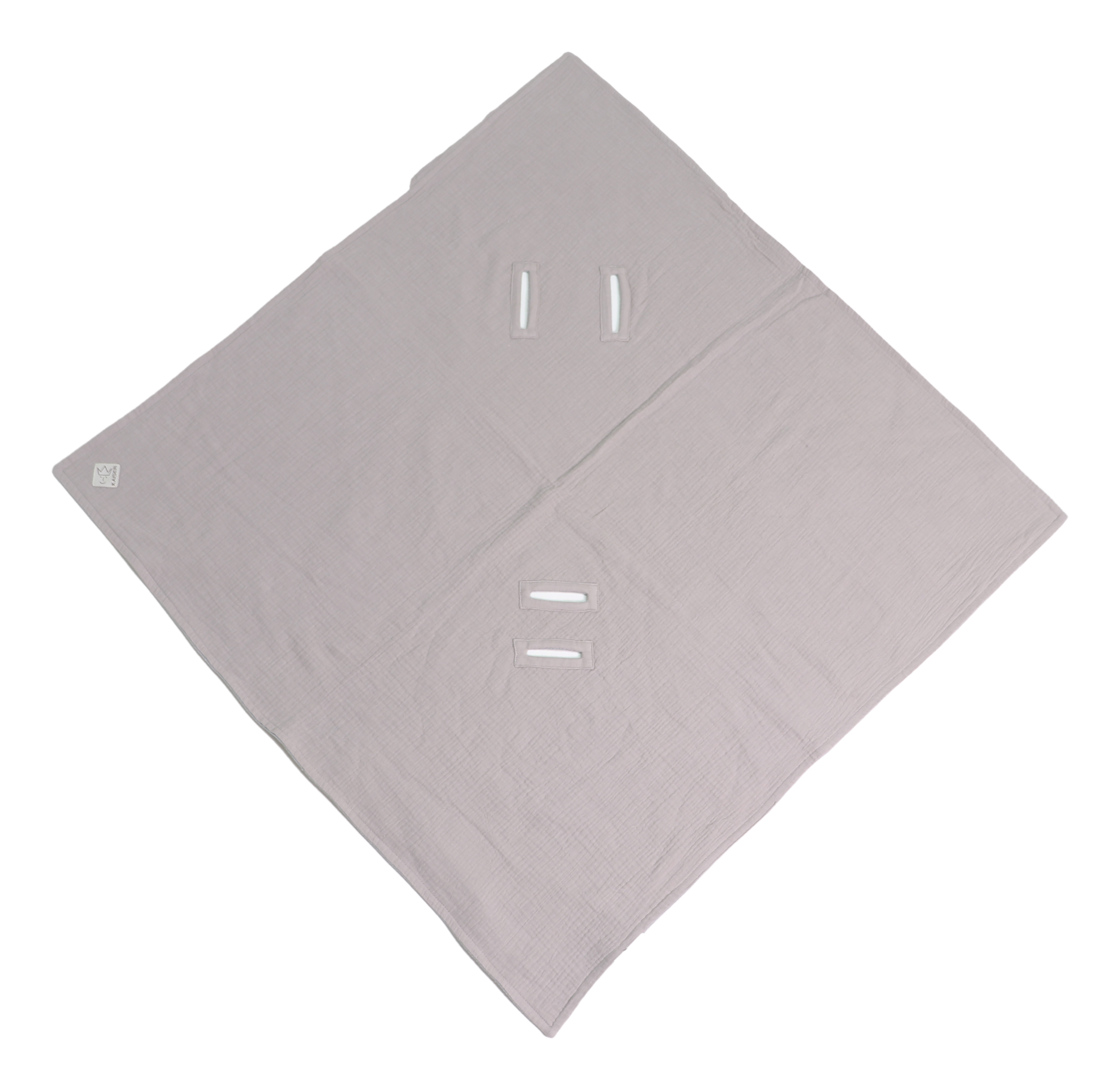 SUNNY Einschlagdecke von Kaiser in der Farbe light grey, Rückseite mit Gurtschlitzen