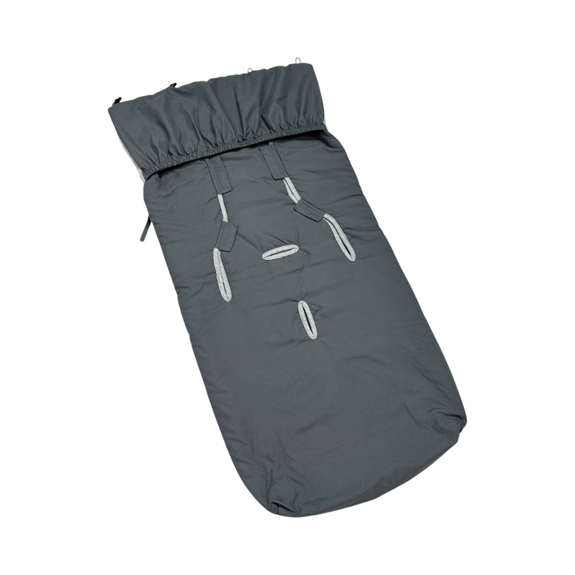 Sommer Fußsack in der Farbe light anthrazit Rückseite